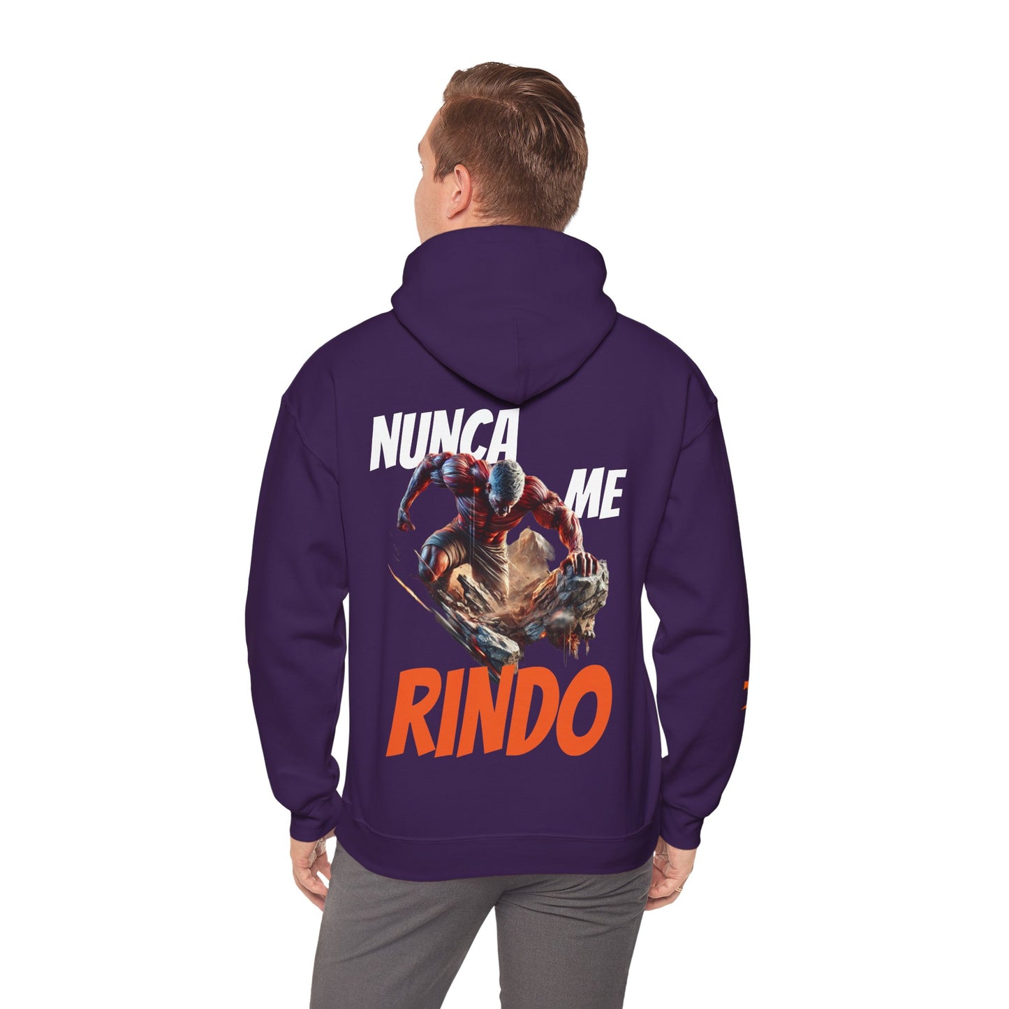 SUDADERA CON GORRO HOMBRE ALFA, "NUNCA ME RINDO".(USA).