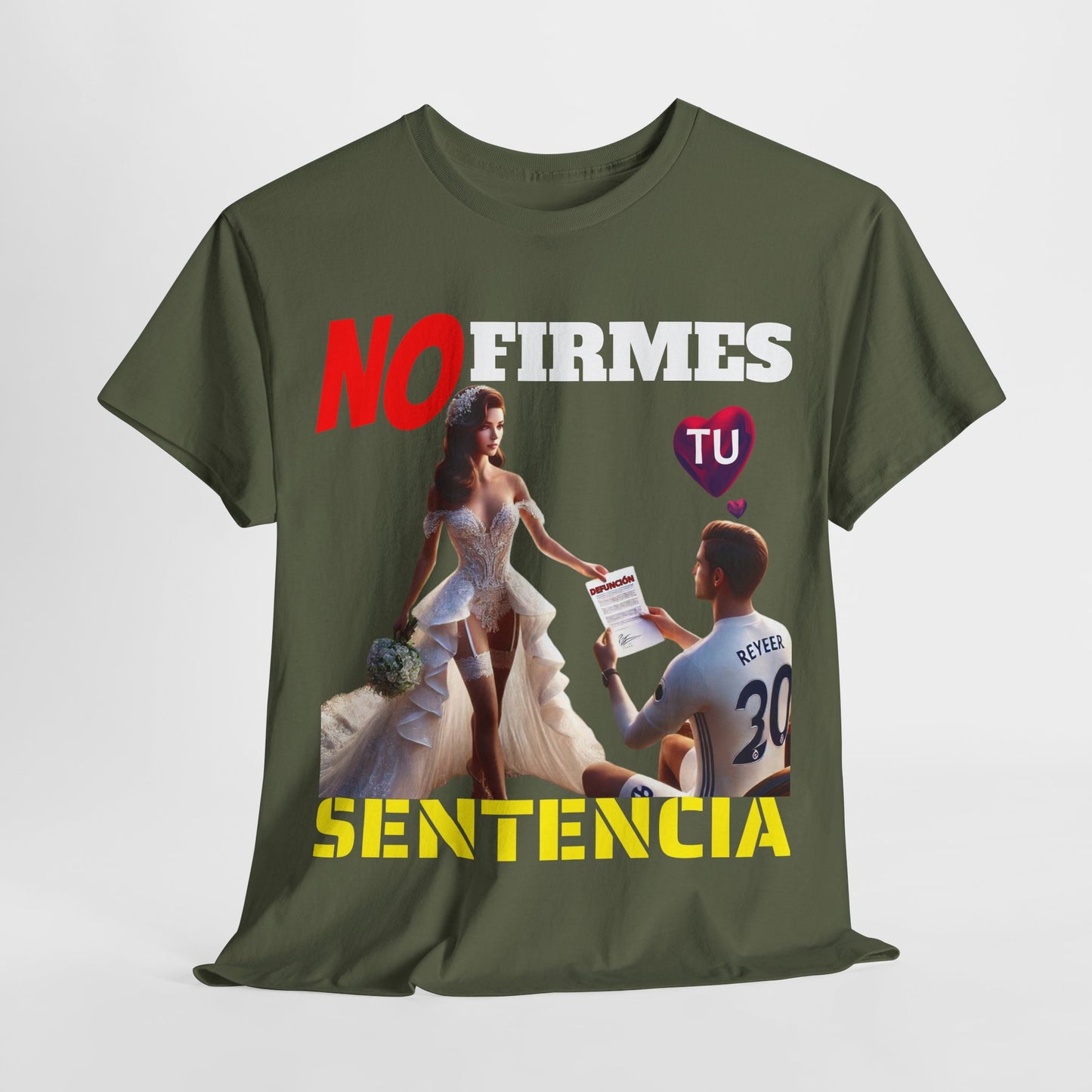CAMISETA HOMBRE ALFA "NO FIRMES TU SENTENCIA".(EUROPA)