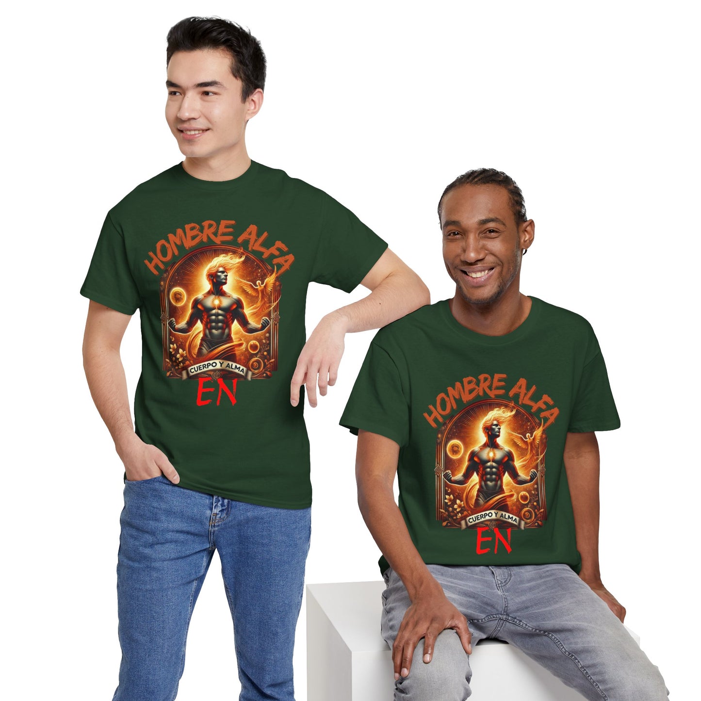 CAMISETA HOMBRE ALFA " EN CUERPO Y ALMA".(USA).