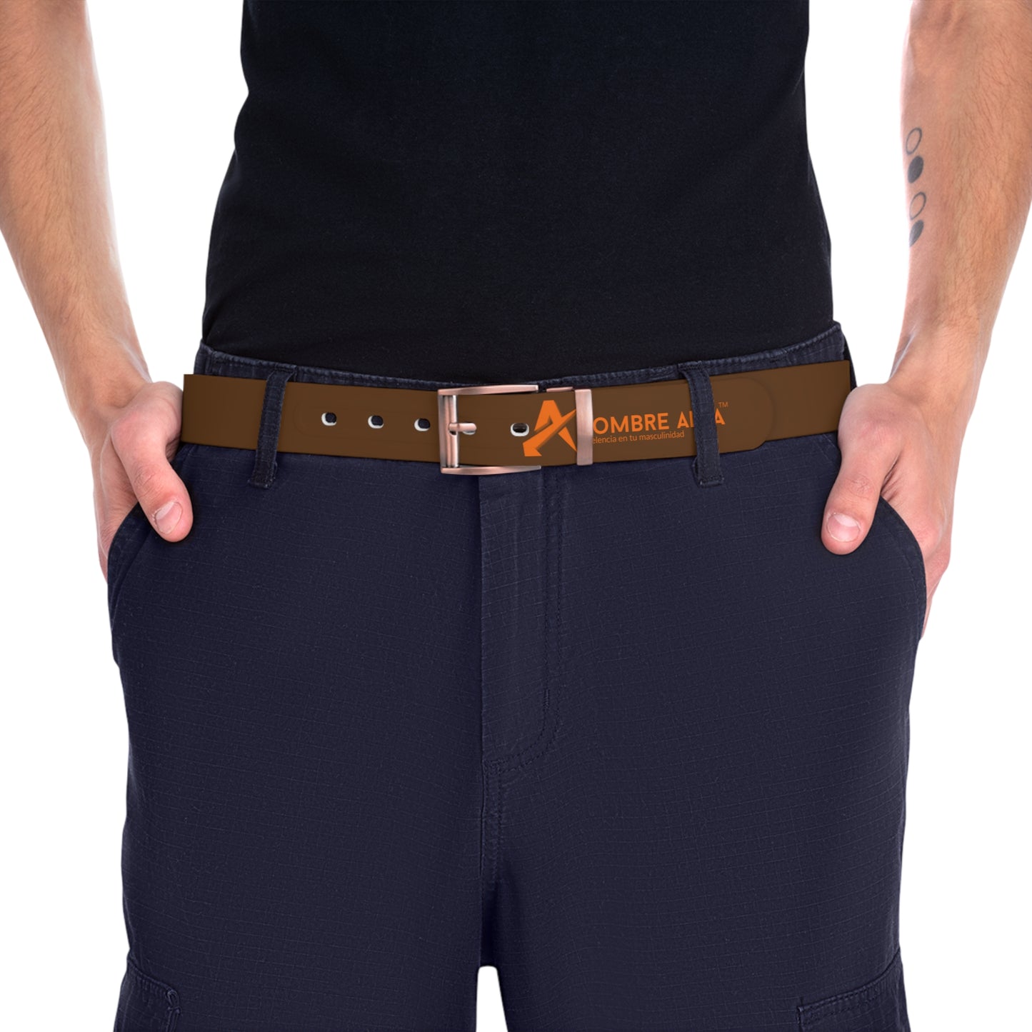 "CINTURÓN SIMPLE HOMBRE ALFA"(USA).