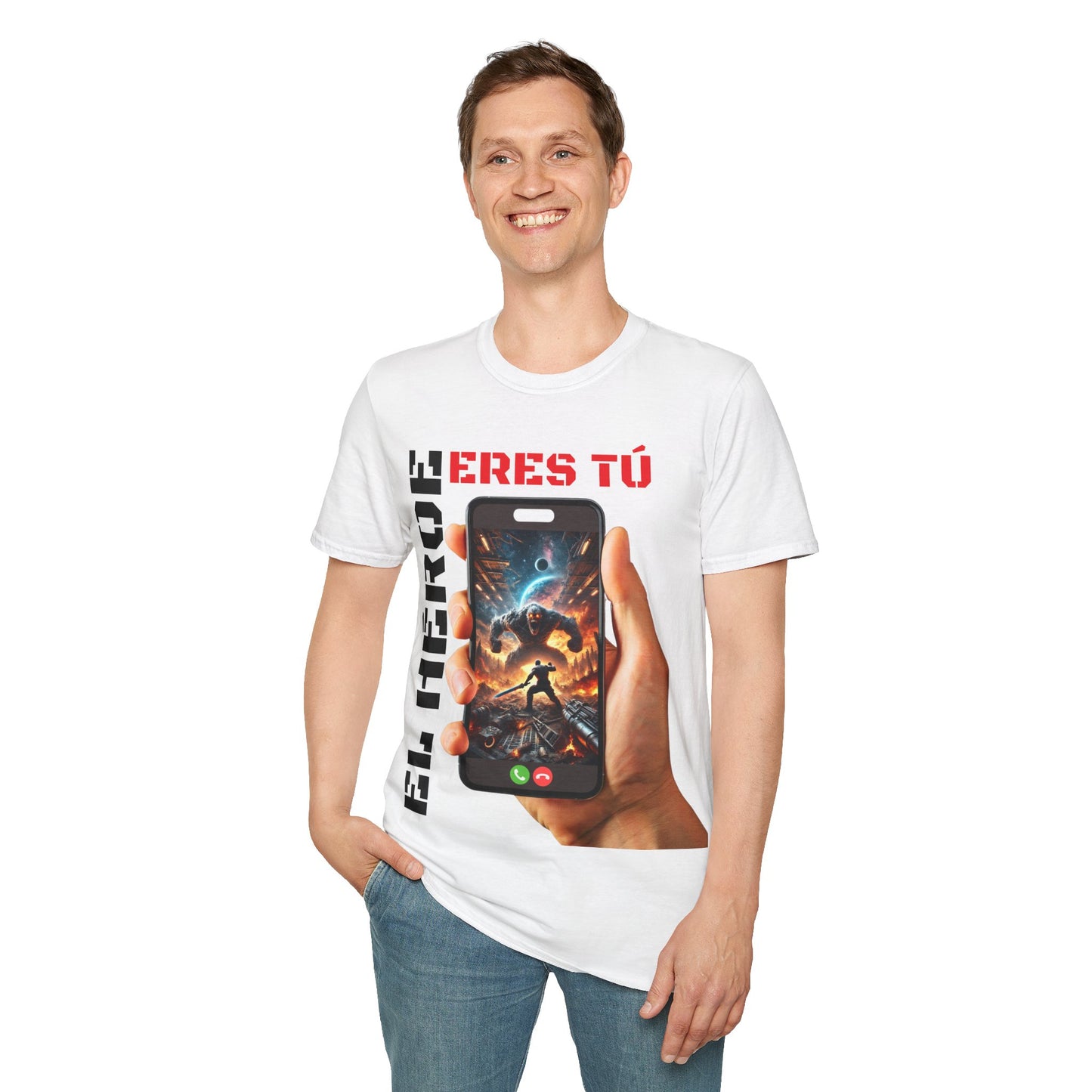 CAMISETA HOMBRE ALFA "EL HÉROE ERES TÚ".(EUROPA).