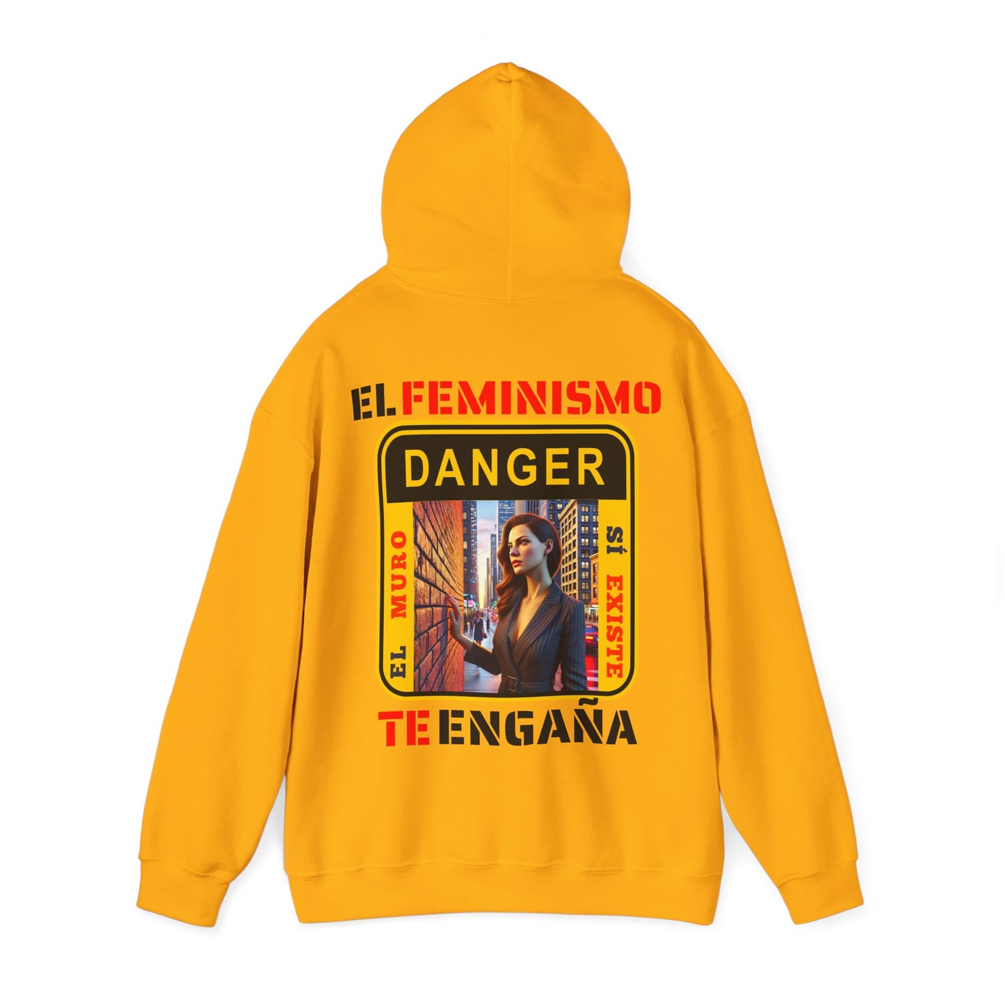 SUDADERA CON GORRO "EL FEMINISMO TE ENGAÑA". (EUROPA).