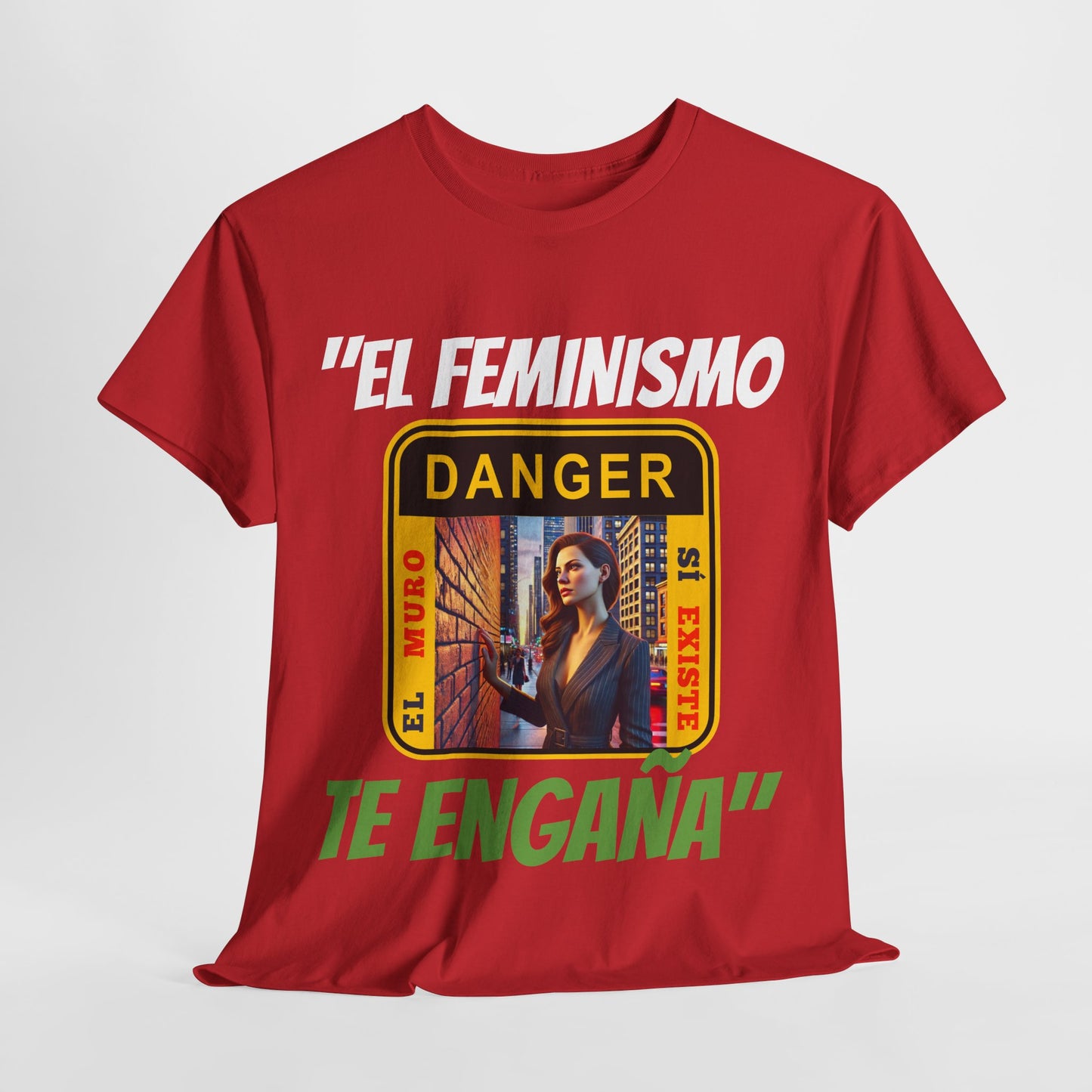 CAMISETA HOMBRE ALFA "EL FEMINISMO TE ENGAÑA".(EUROPA)