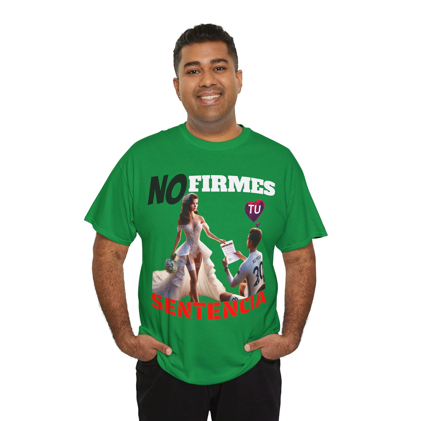 CAMISETA HOMBRE ALFA "NO FIRMES TU SENTENCIA".(EUROPA)