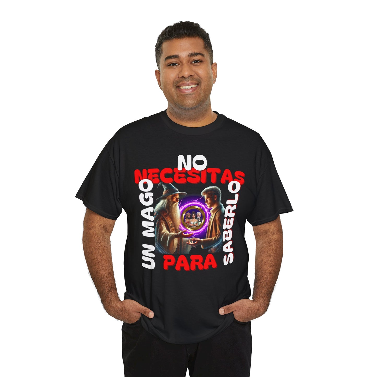 CAMISETA HOMBRE ALFA "NO NECESITAS UN MAGO.."(EUROPA).
