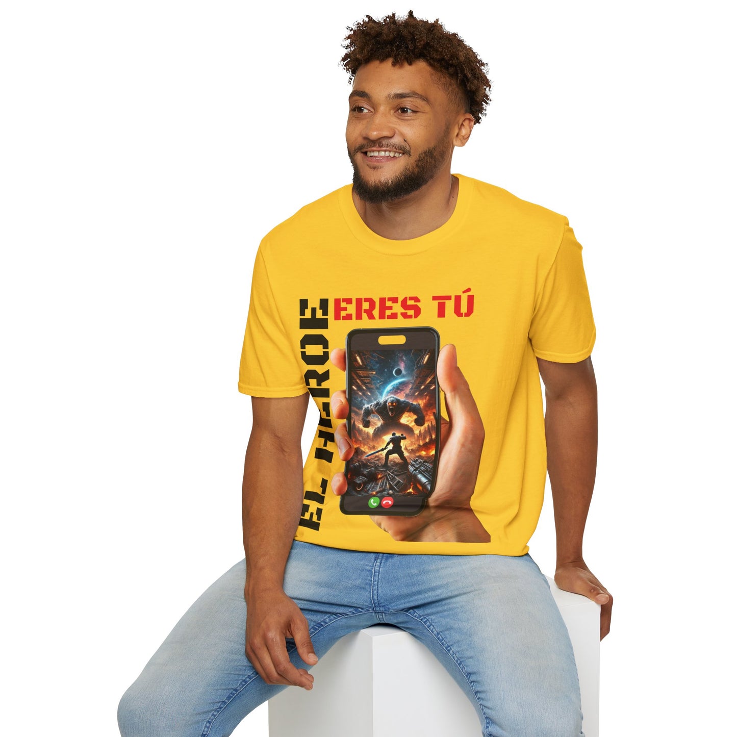 CAMISETA HOMBRE ALFA "EL HÉROE ERES TÚ".(EUROPA).