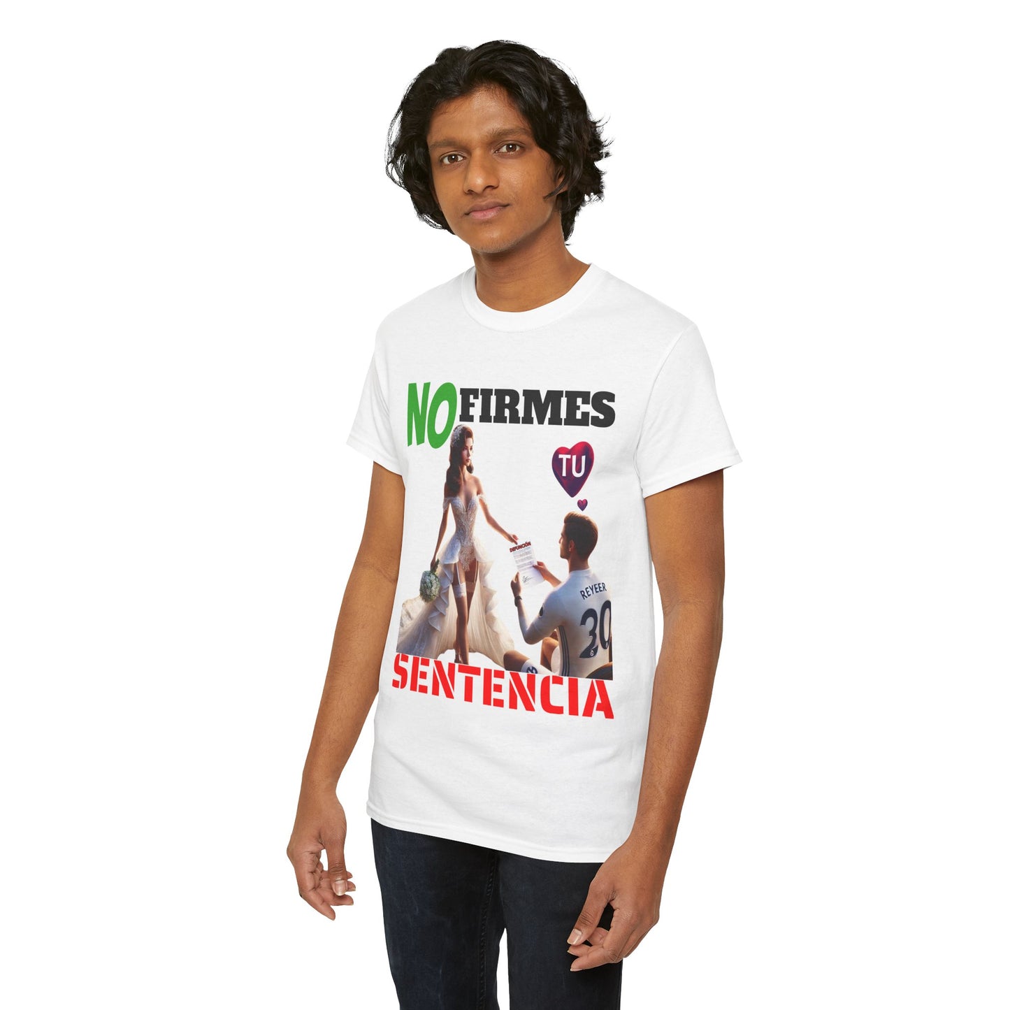 CAMISETA HOMBRE ALFA "NO FIRMES TU SENTENCIA".(EUROPA)
