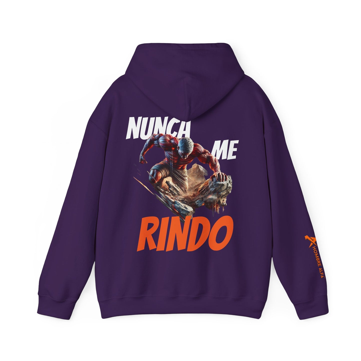 SUDADERA CON GORRO HOMBRE ALFA, "NUNCA ME RINDO".(USA).