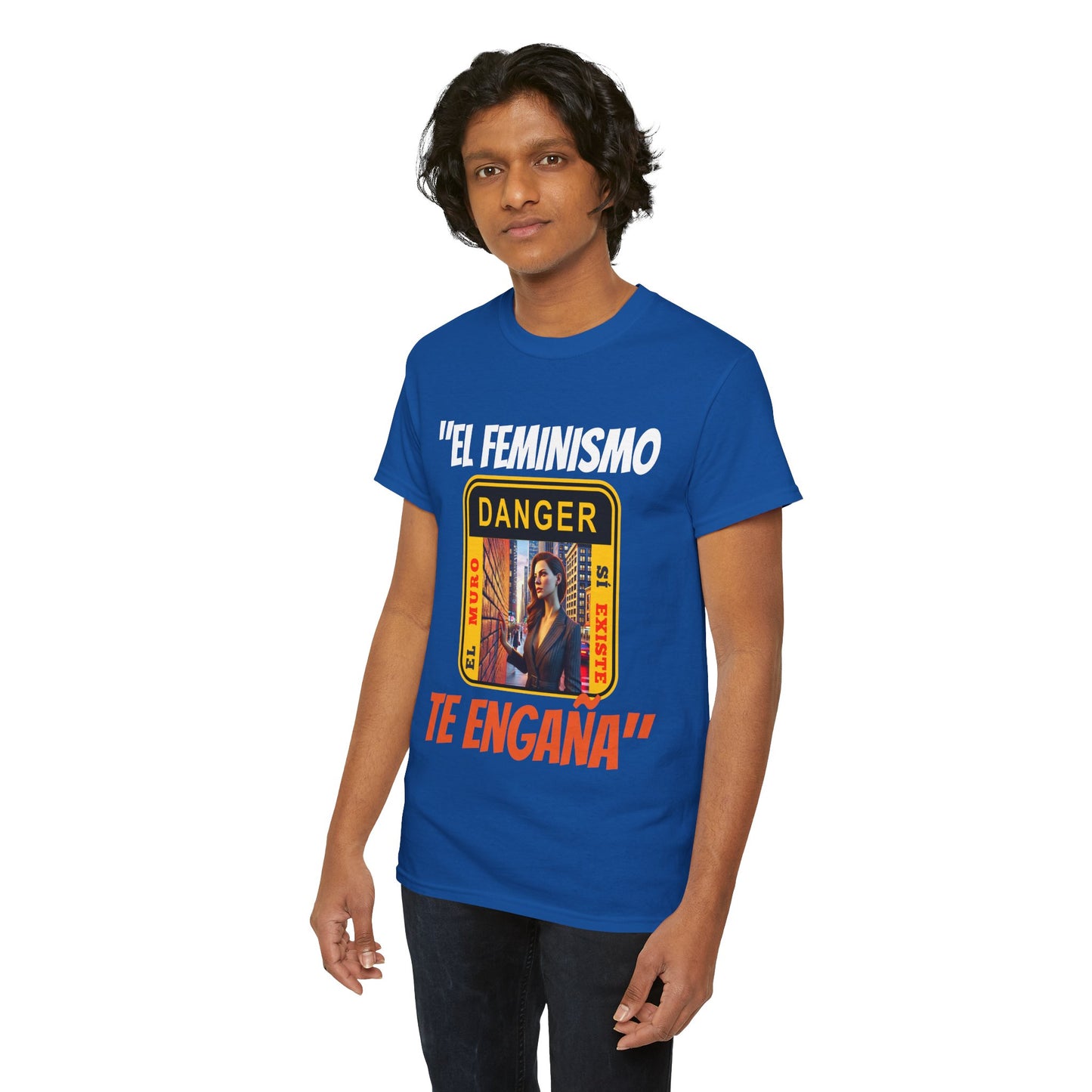 CAMISETA HOMBRE ALFA "EL FEMINISMO TE ENGAÑA".(EUROPA)