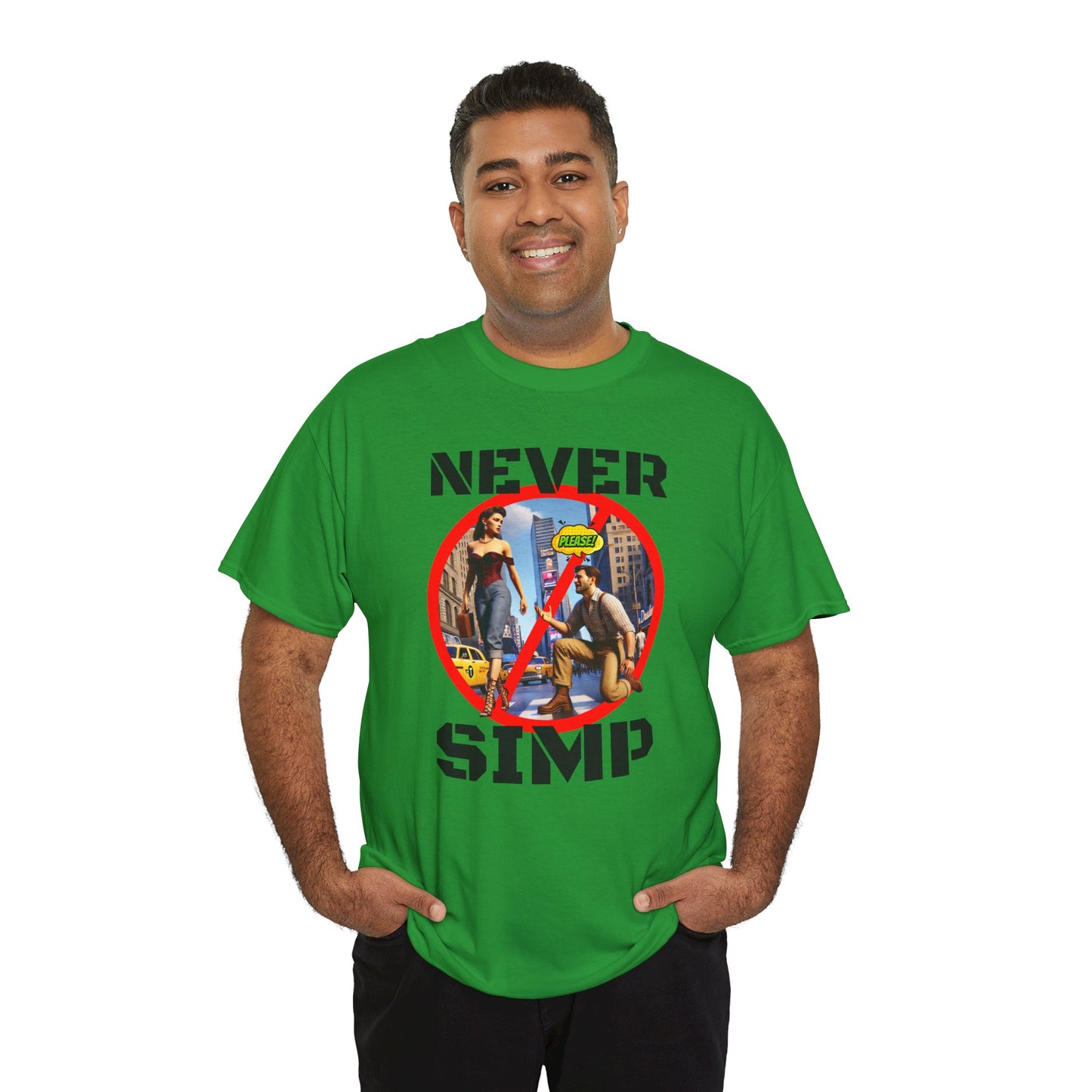 CAMISETA HOMBRE ALFA "NEVER SIMP". (USA)