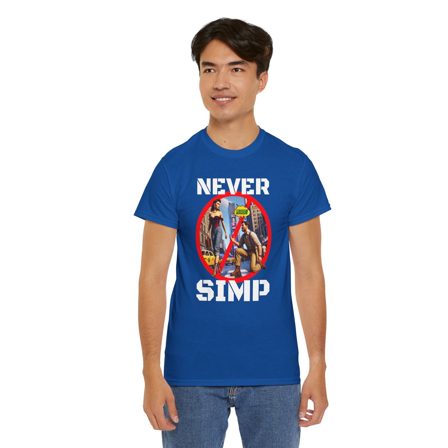 CAMISETA HOMBRE ALFA "NEVER SIMP". (USA)