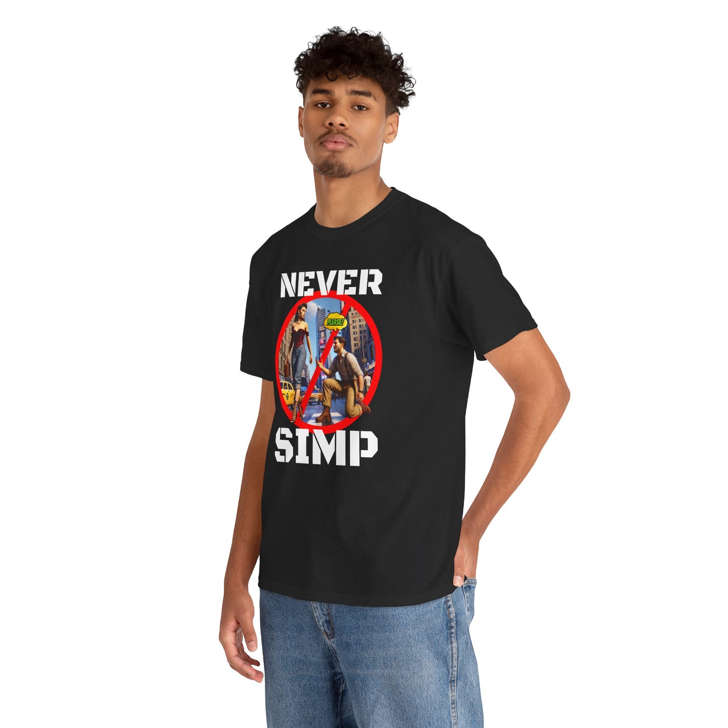 CAMISETA HOMBRE ALFA "NEVER SIMP". (USA)