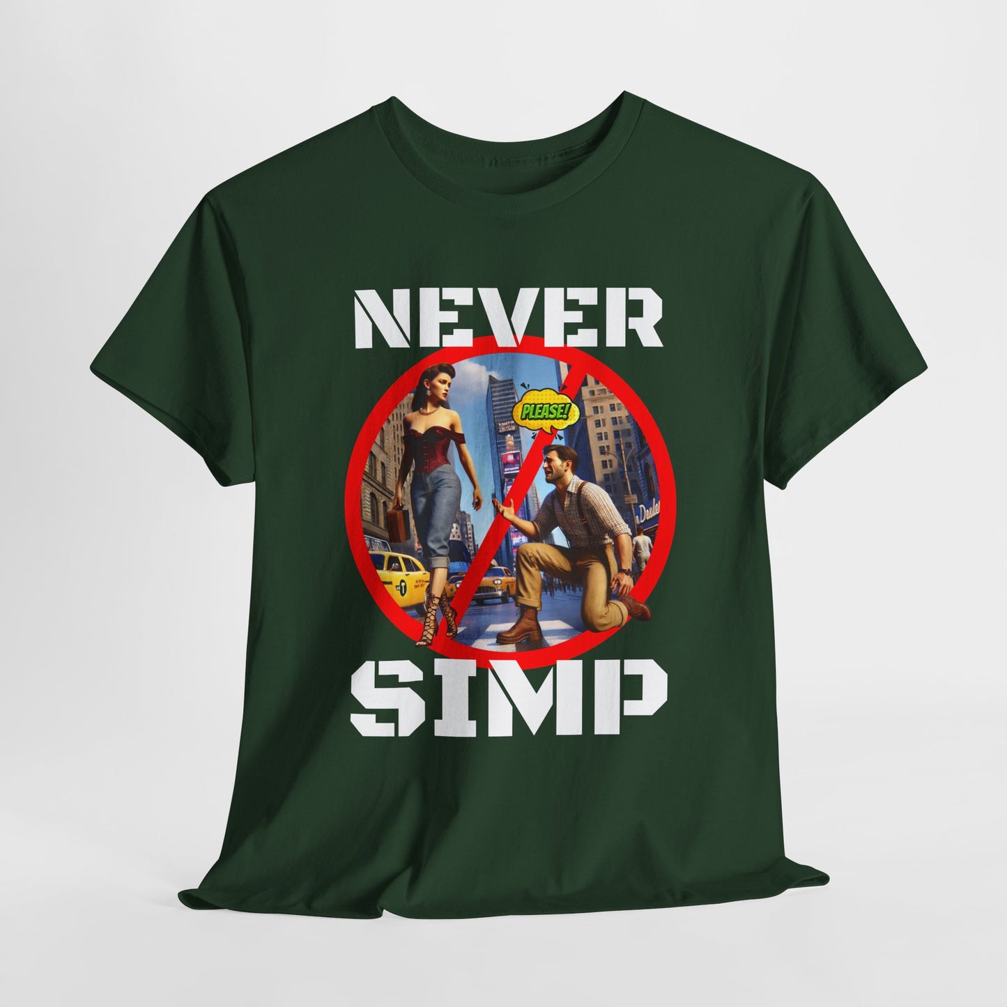 CAMISETA HOMBRE ALFA "NEVER SIMP". (USA)