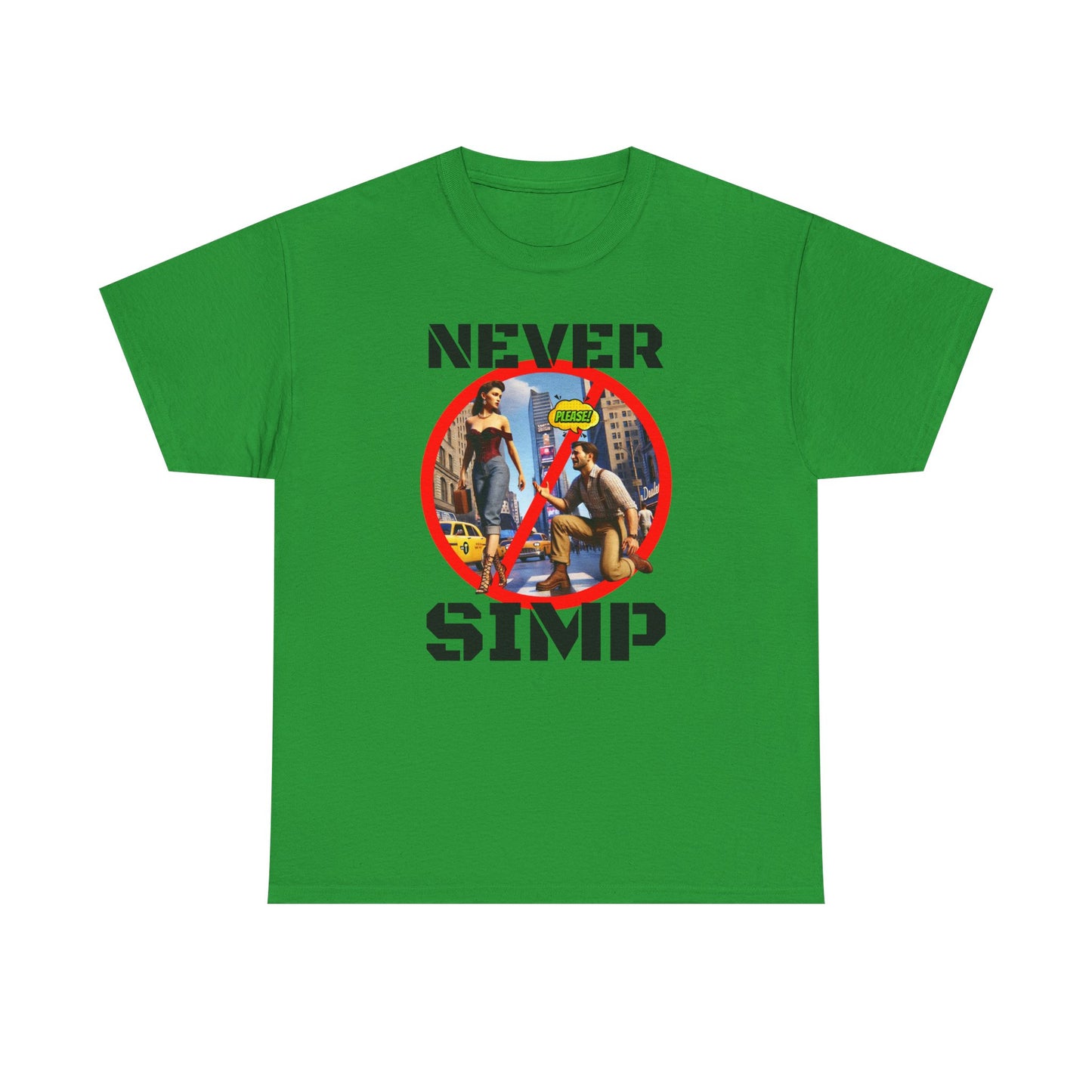 CAMISETA HOMBRE ALFA "NEVER SIMP". (USA)