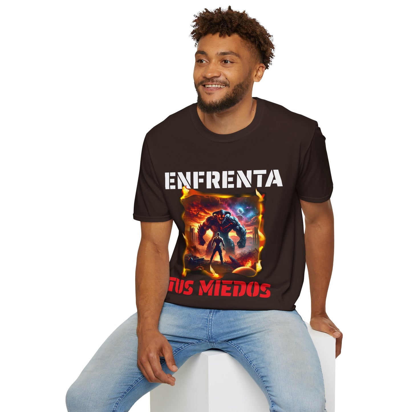 CAMISETA HOMBRE ALFA "ENFRENTA TUS MIEDOS".(EUROPA).