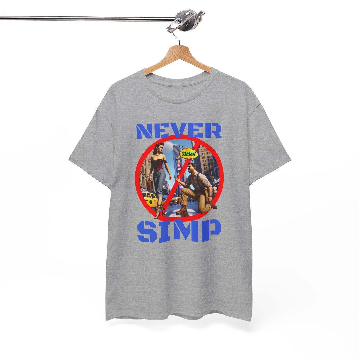 CAMISETA HOMBRE ALFA "NEVER SIMP". (USA)