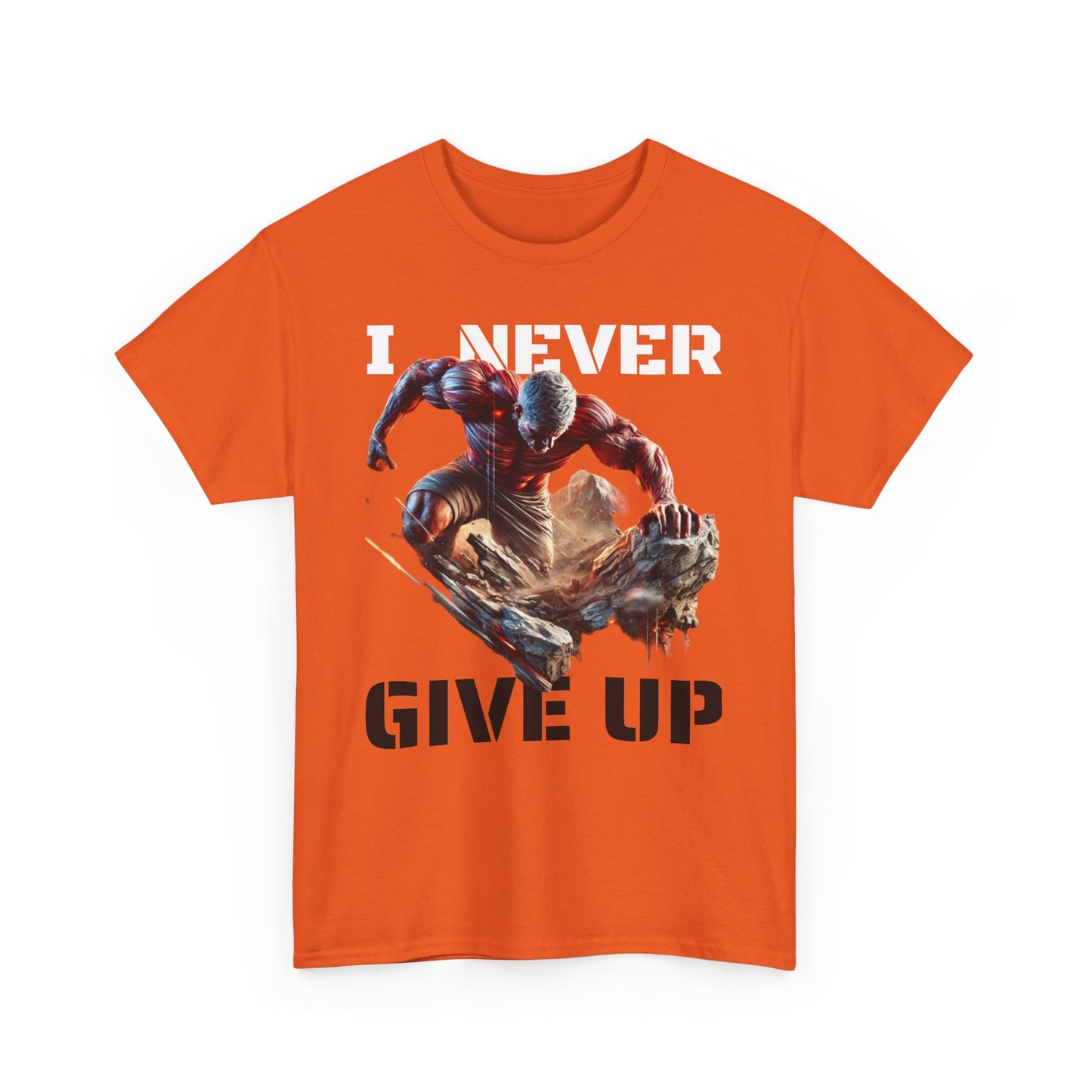 CAMISETA HOMBRE ALFA "I NEVER GIVE UP".(USA).