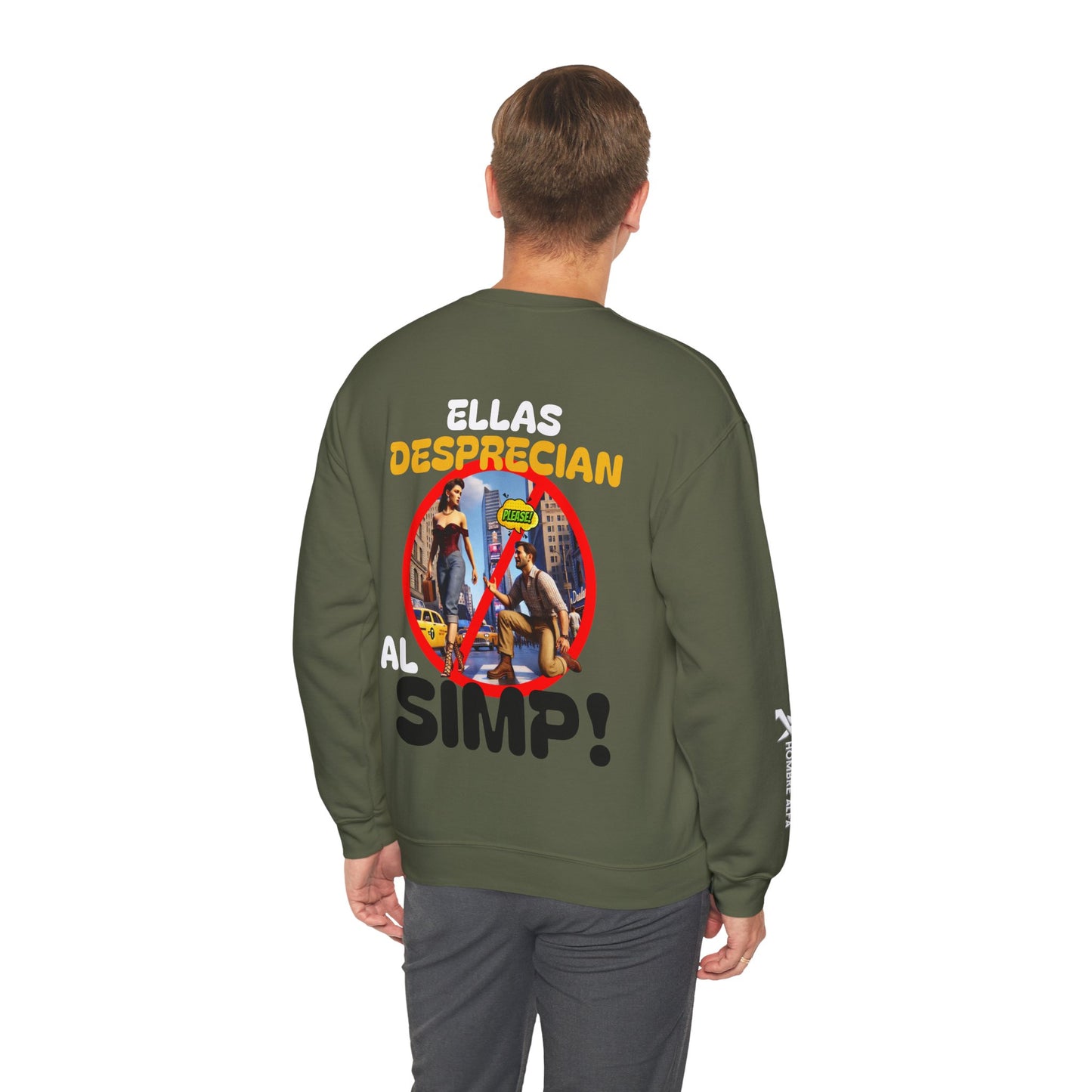 SUDADERA HOMBRE ALFA "ELLAS DESPRECIAN AL SIMP"(USA).