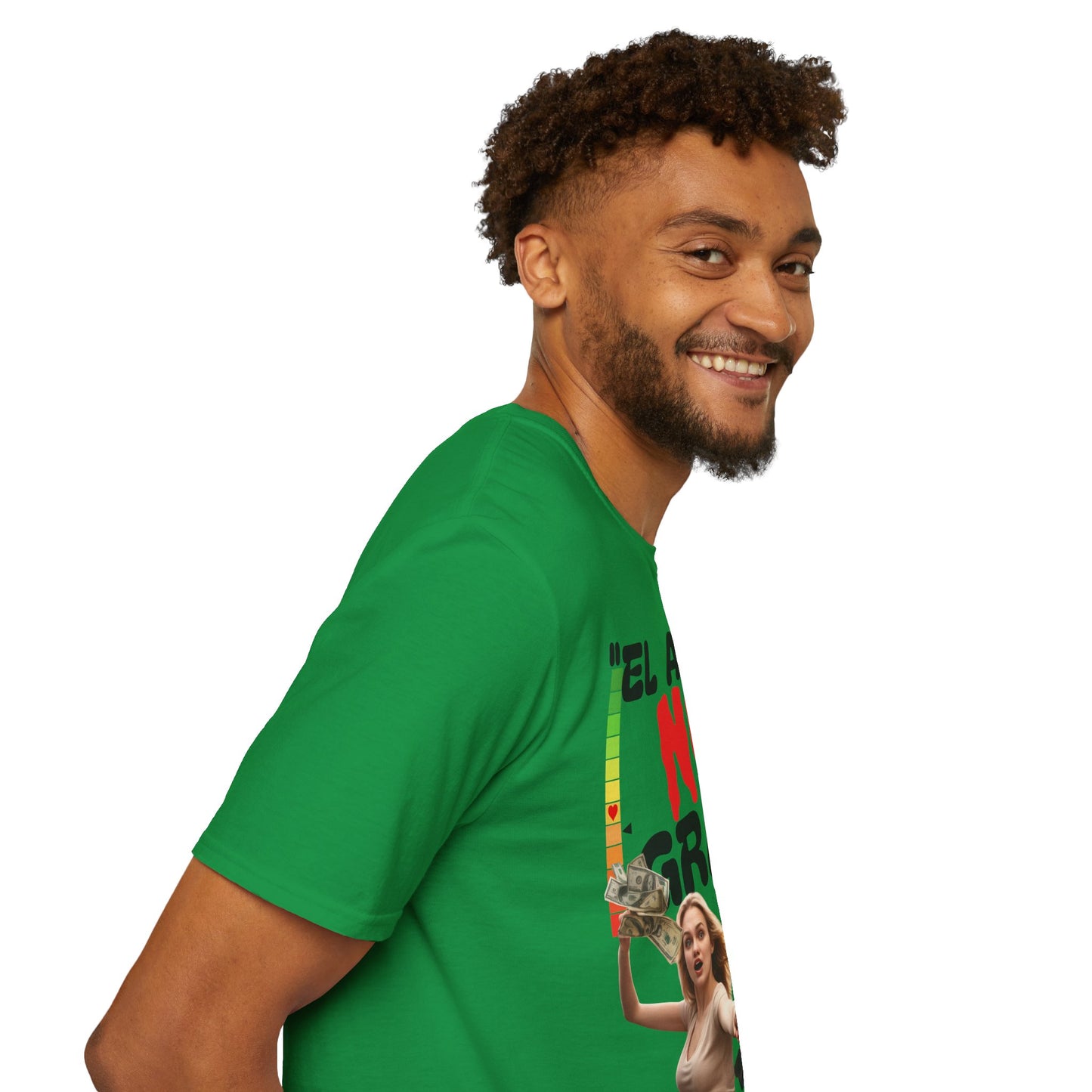 CAMISETA HOMBRE ALFA "EL AMOR NO ES GRATIS".(USA)