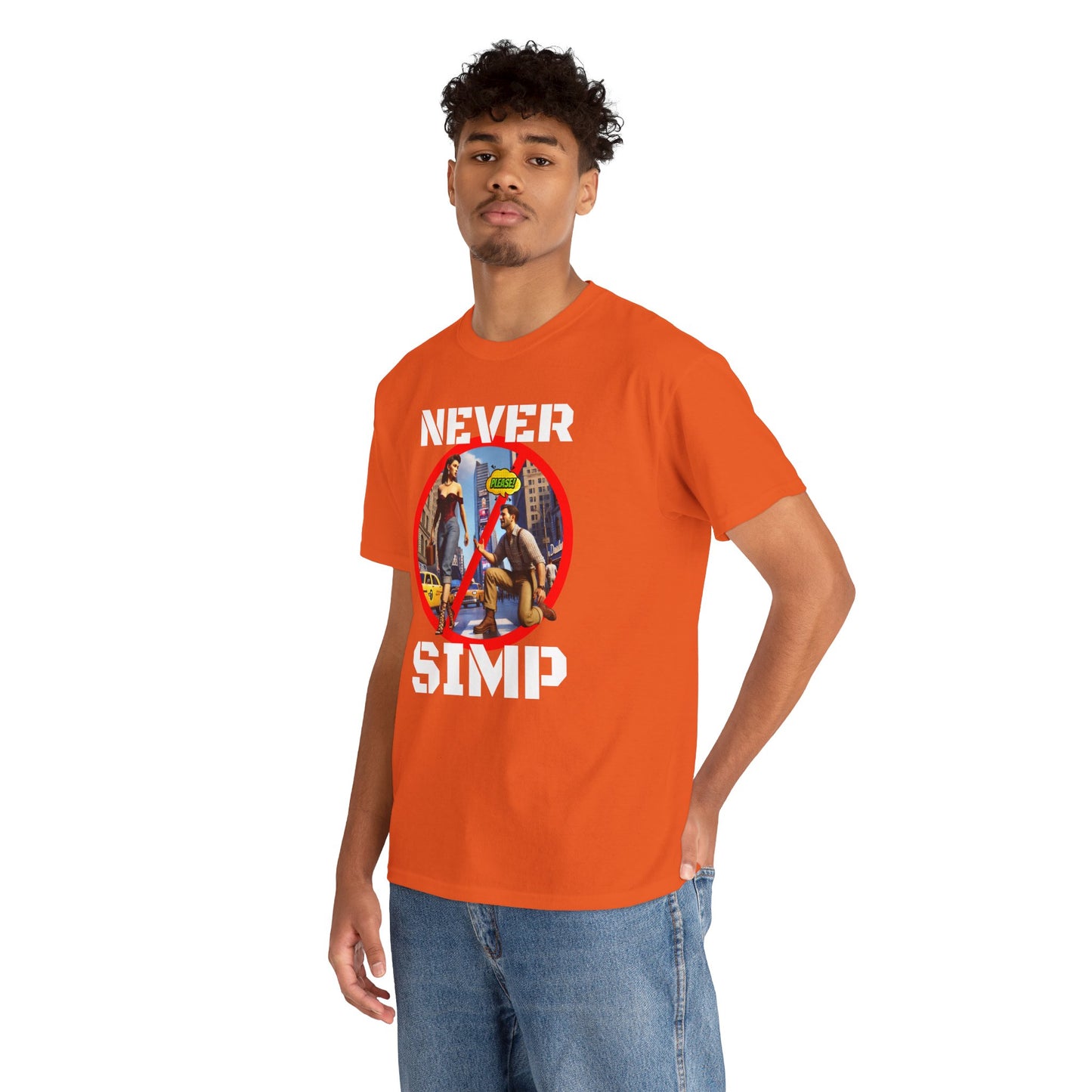 CAMISETA HOMBRE ALFA "NEVER SIMP". (USA)