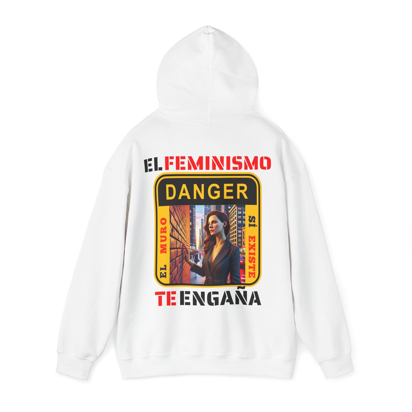 SUDADERA CON GORRO "EL FEMINISMO TE ENGAÑA". (EUROPA).