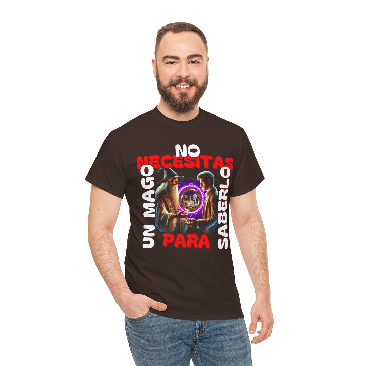 CAMISETA HOMBRE ALFA "NO NECESITAS UN MAGO.."(EUROPA).