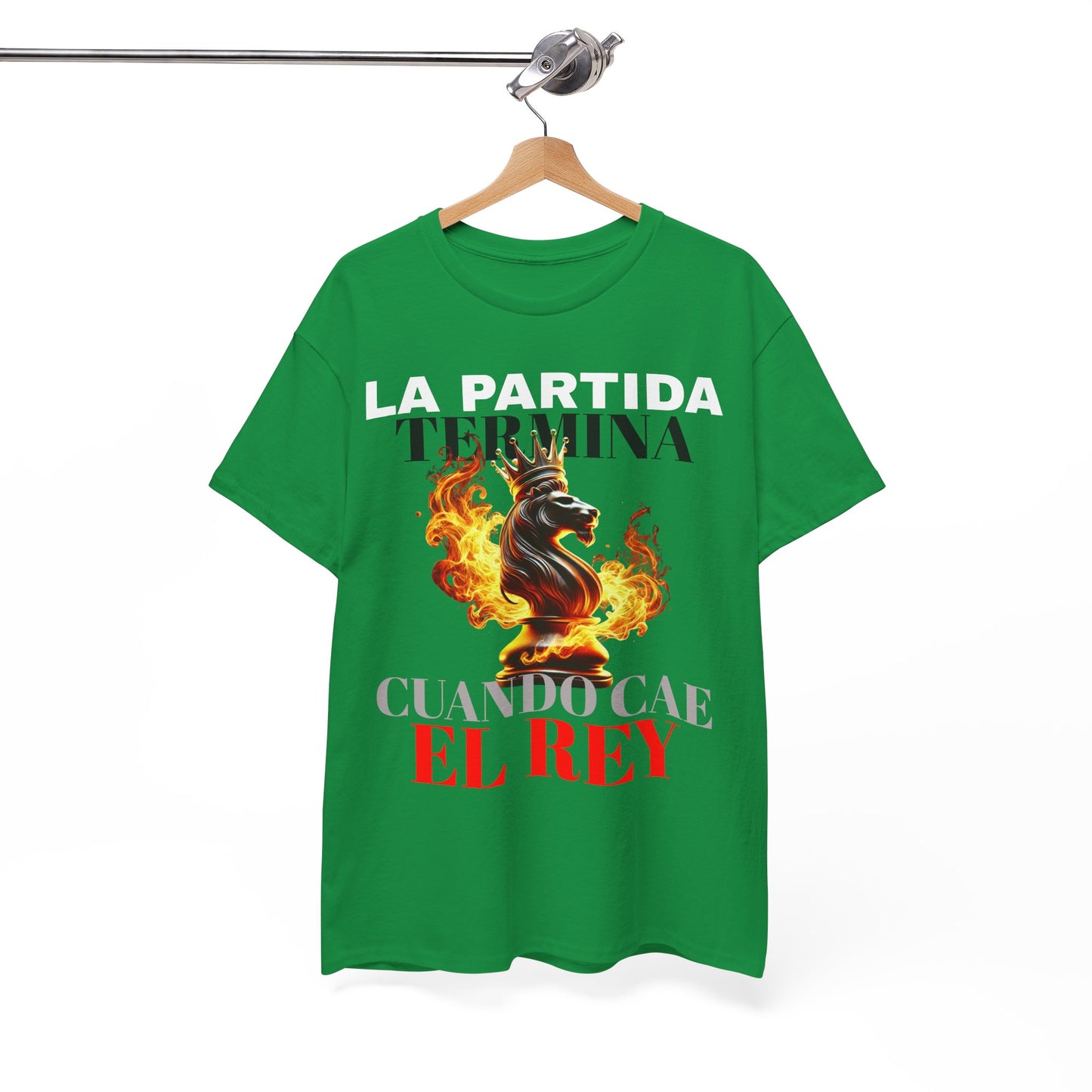 CAMISETA HOMBRE ALFA "LA PARTIDA TERMINA CUANDO CAE EL REY".(EUROPA)