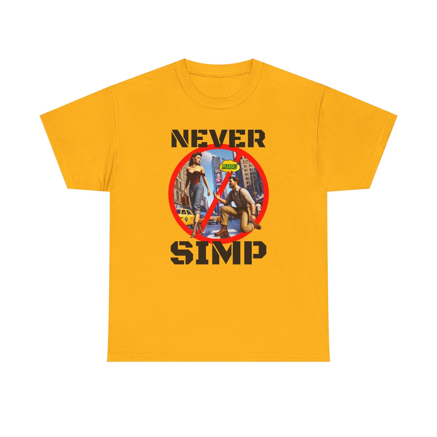 CAMISETA HOMBRE ALFA "NEVER SIMP". (USA)