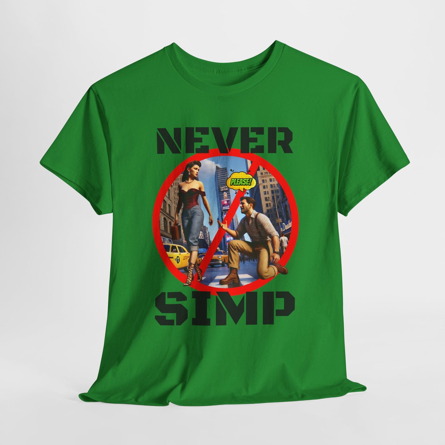 CAMISETA HOMBRE ALFA "NEVER SIMP". (USA)