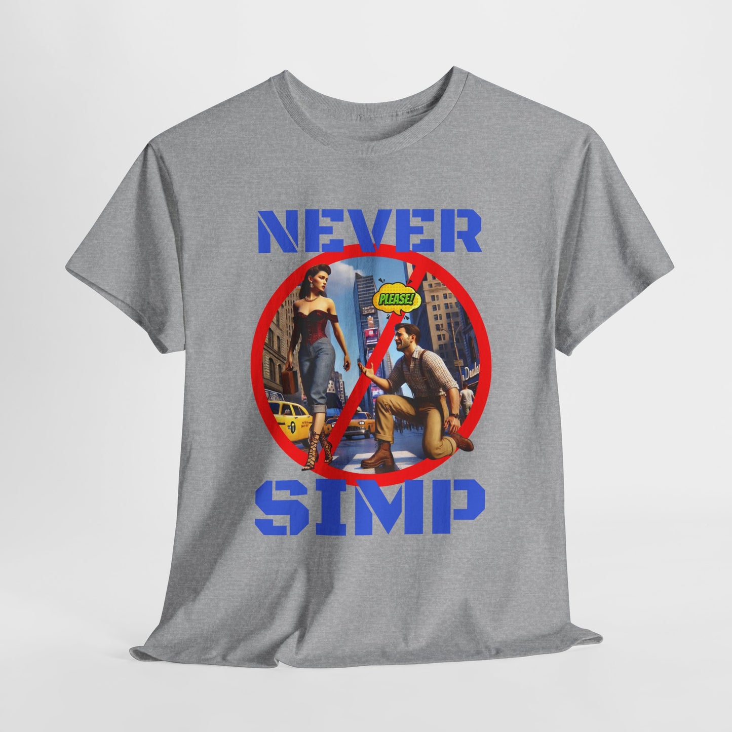 CAMISETA HOMBRE ALFA "NEVER SIMP". (USA)