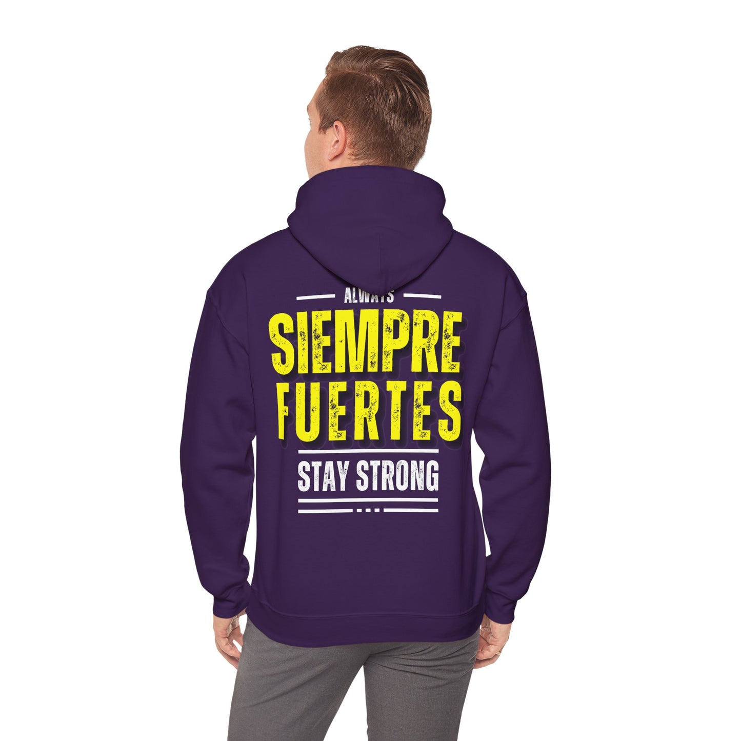 SUDADERA CON GORRO "SIEMPRE FUERTES". (EUROPA).