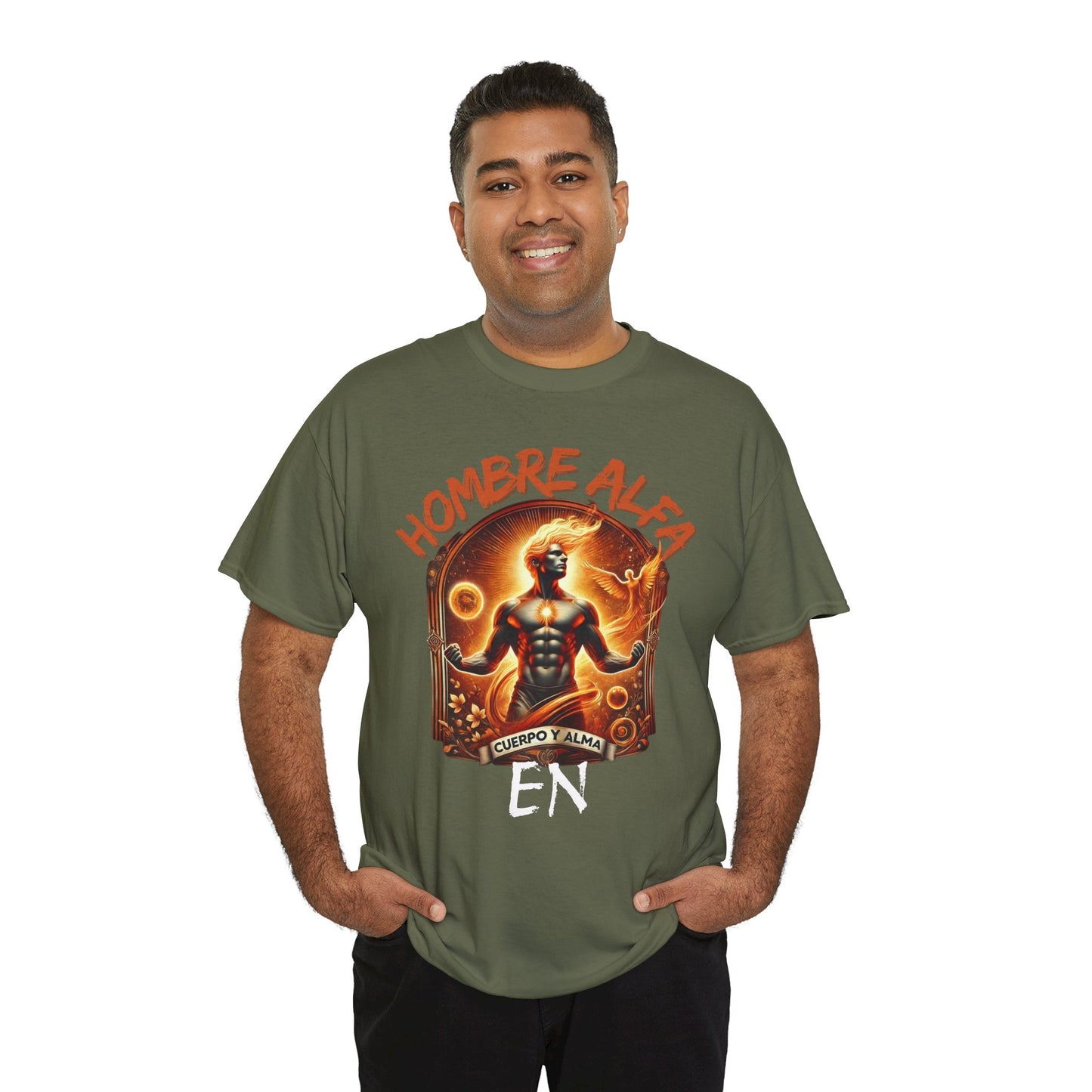CAMISETA HOMBRE ALFA " EN CUERPO Y ALMA".(USA).