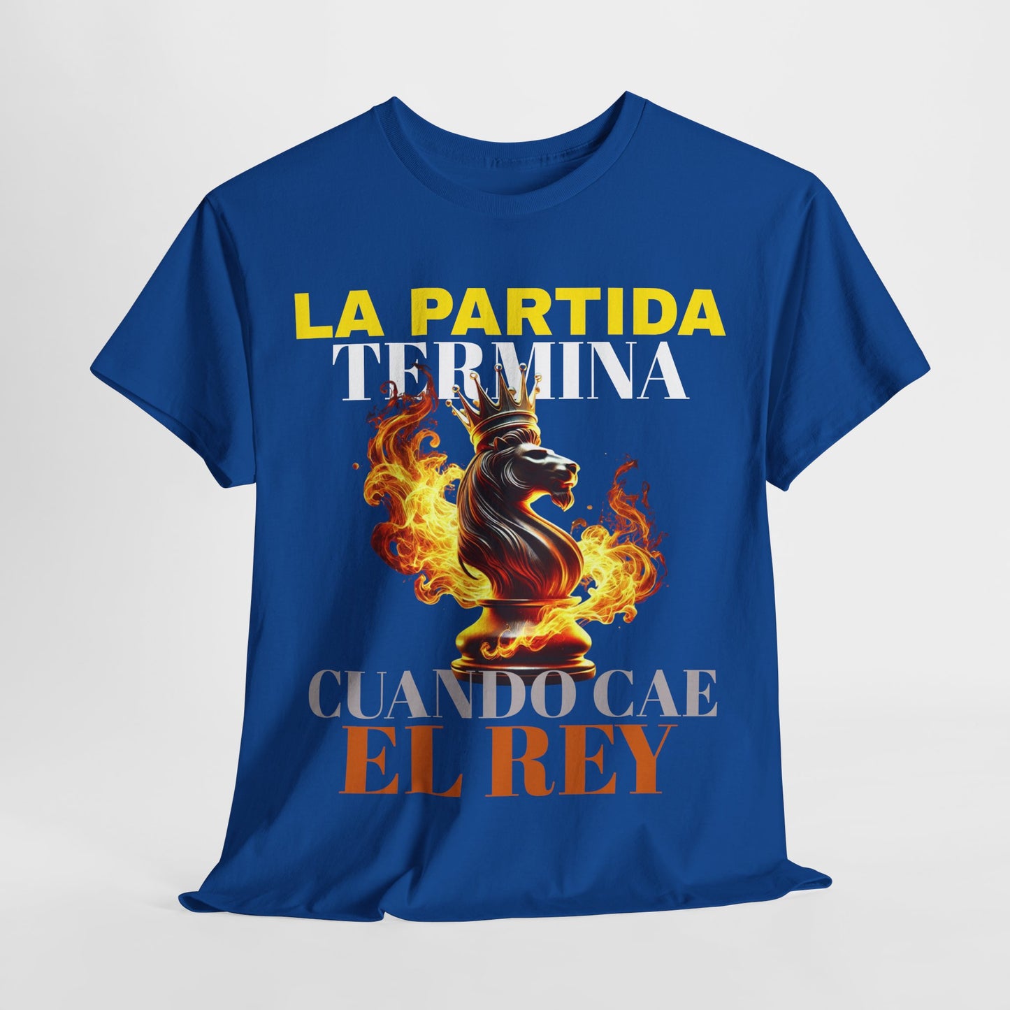 CAMISETA HOMBRE ALFA "LA PARTIDA TERMINA CUANDO CAE EL REY".(EUROPA)