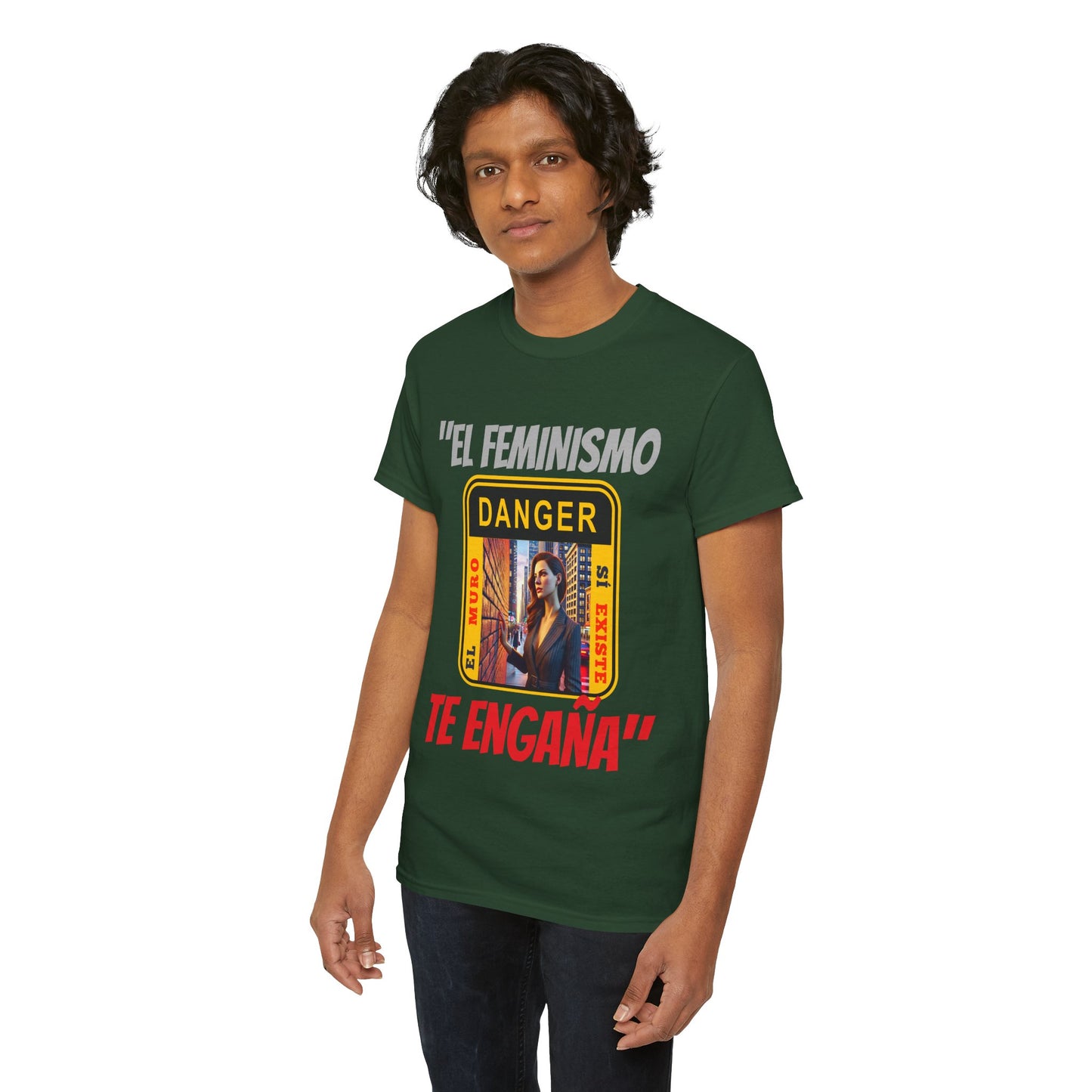 CAMISETA HOMBRE ALFA "EL FEMINISMO TE ENGAÑA".(EUROPA)