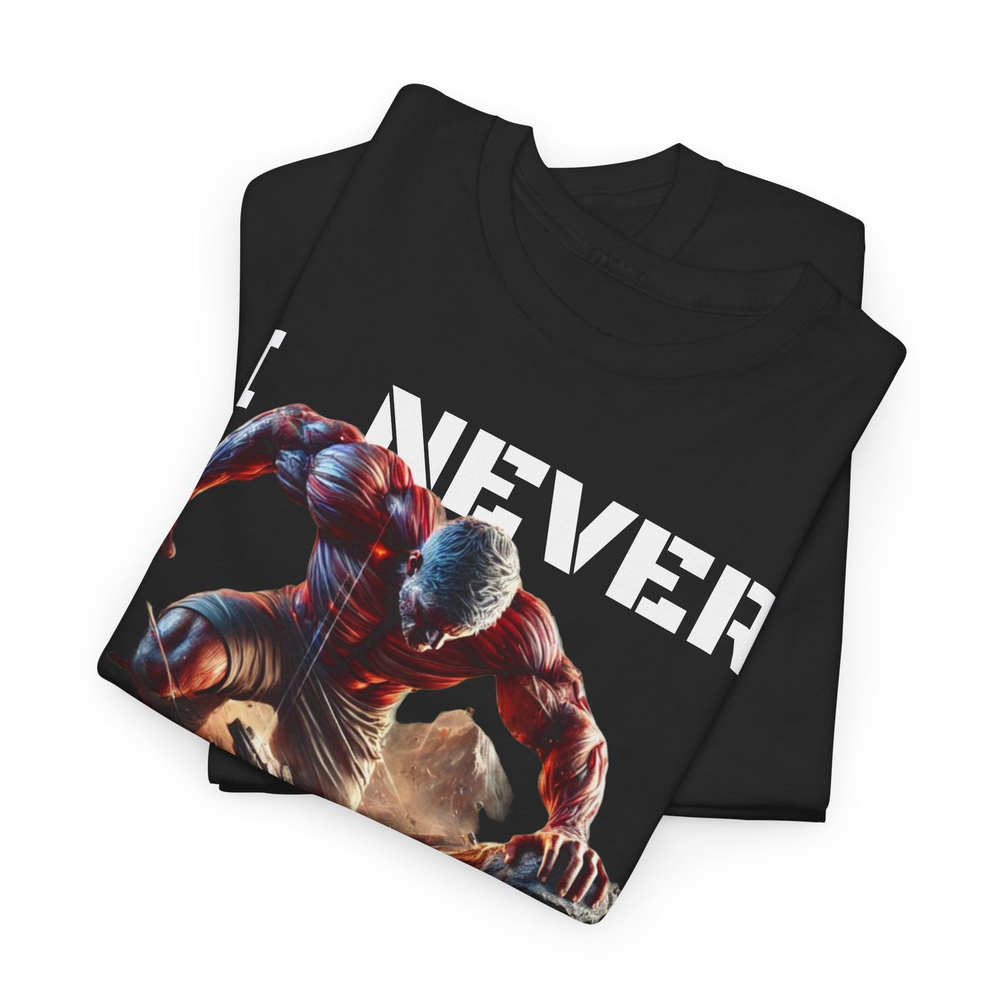 CAMISETA HOMBRE ALFA "I NEVER GIVE UP".(USA).