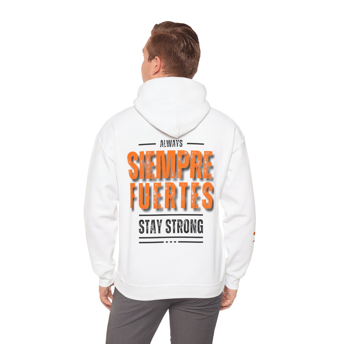 SUDADERA CON GORRO HOMBRE ALFA, "SIEMPRE FUERTES".(USA).