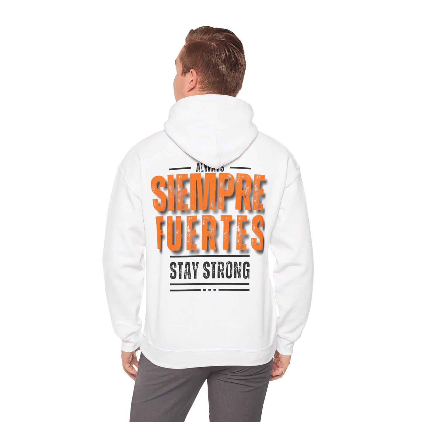 SUDADERA CON GORRO "SIEMPRE FUERTES". (EUROPA).