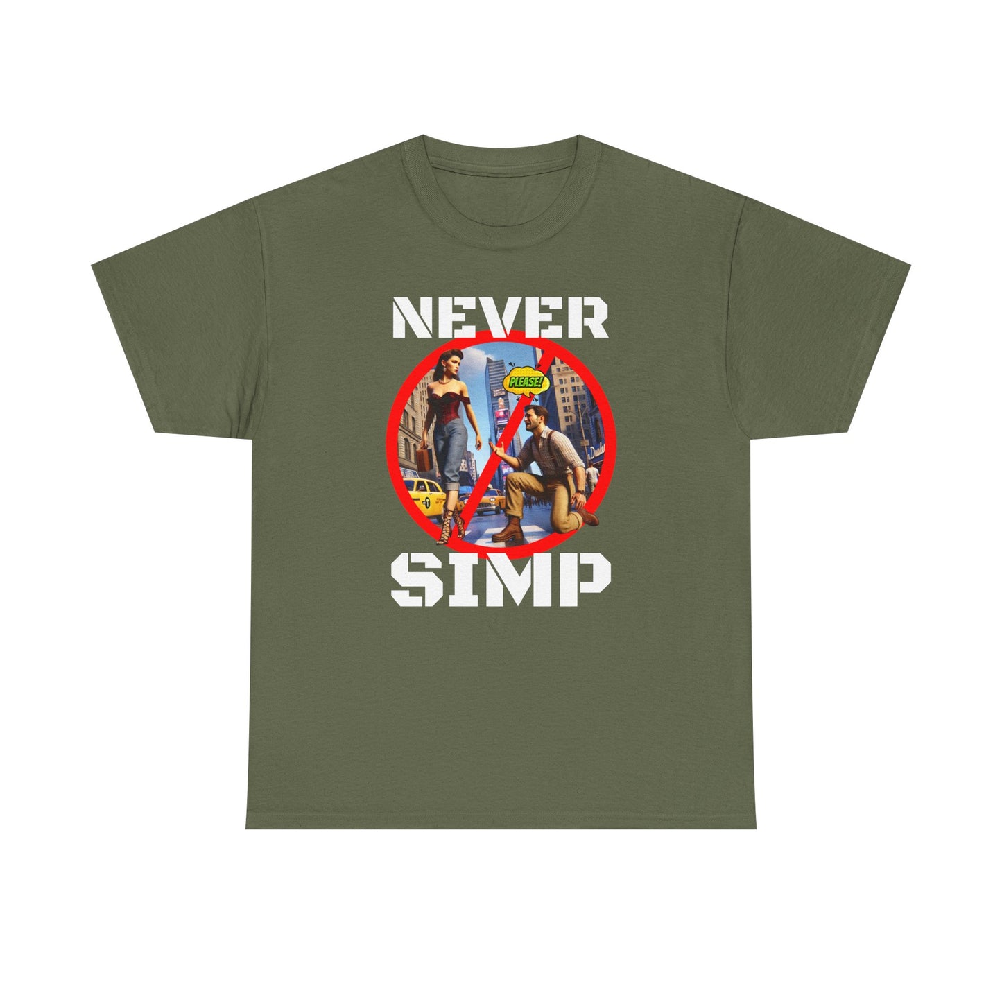 CAMISETA HOMBRE ALFA "NEVER SIMP". (USA)
