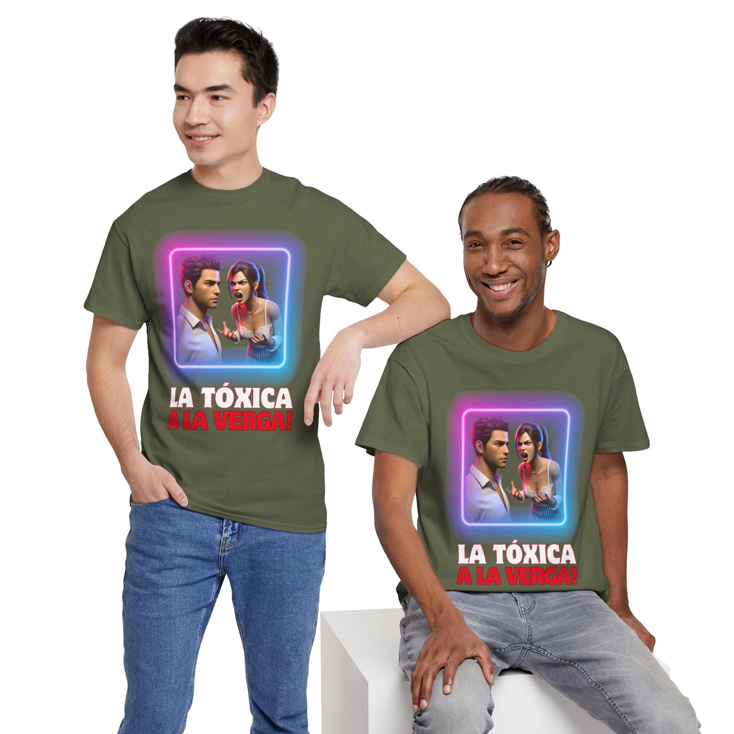 CAMISETA HOMBRE ALFA "LA TÓXICA A LA VERGA".(EUROPA).