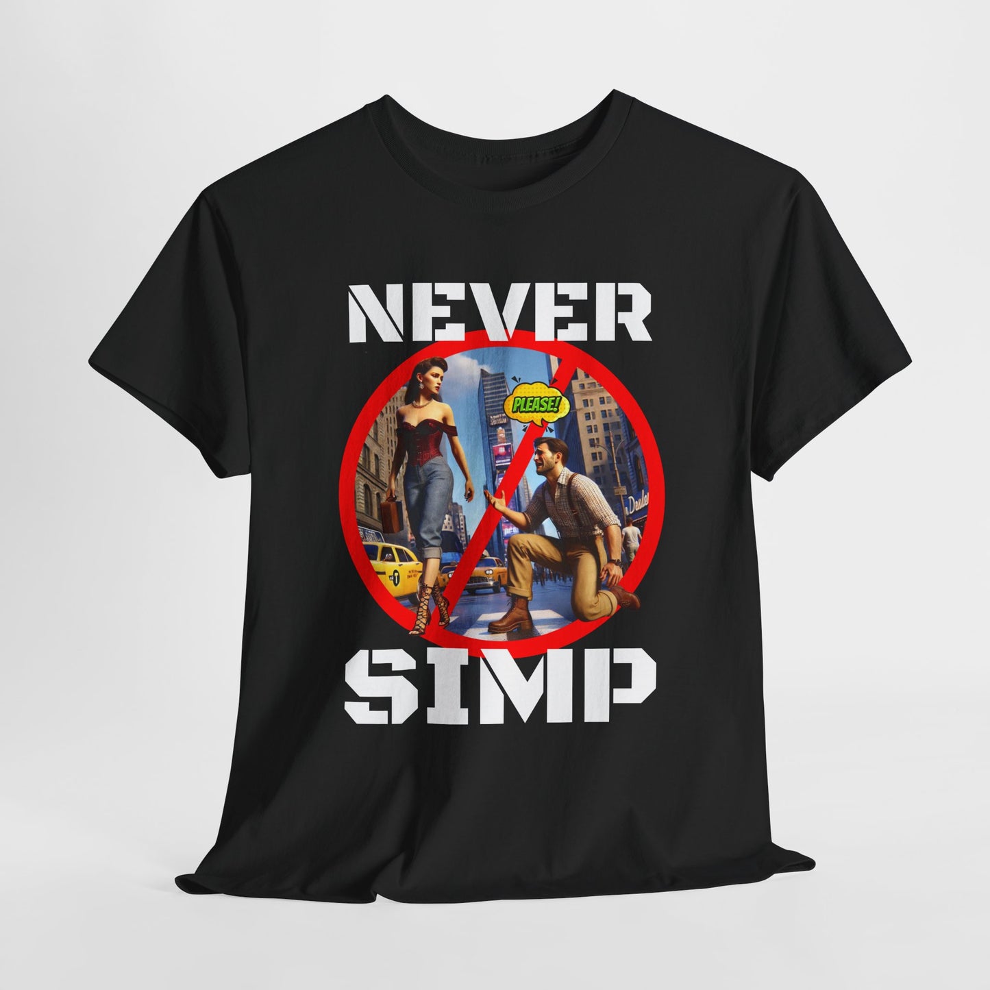 CAMISETA HOMBRE ALFA "NEVER SIMP". (USA)