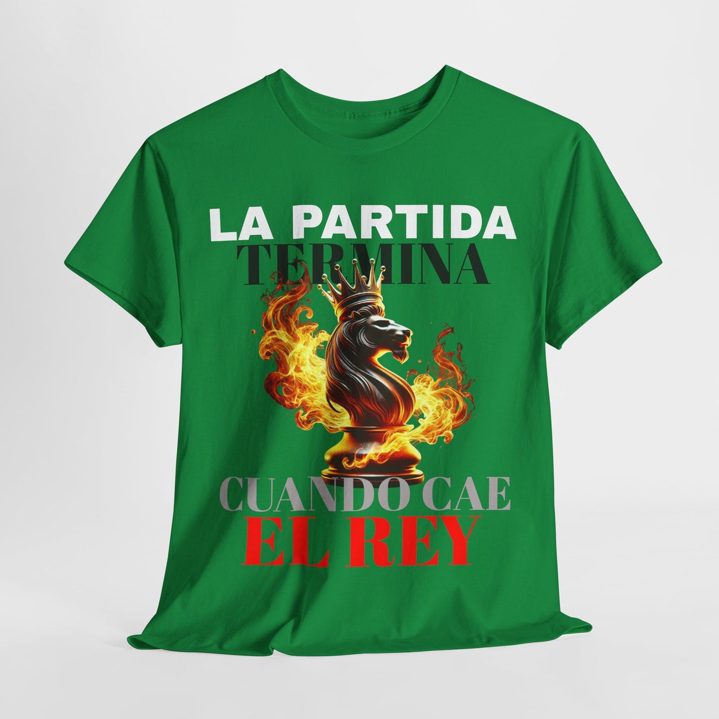 CAMISETA HOMBRE ALFA "LA PARTIDA TERMINA CUANDO CAE EL REY".(EUROPA)