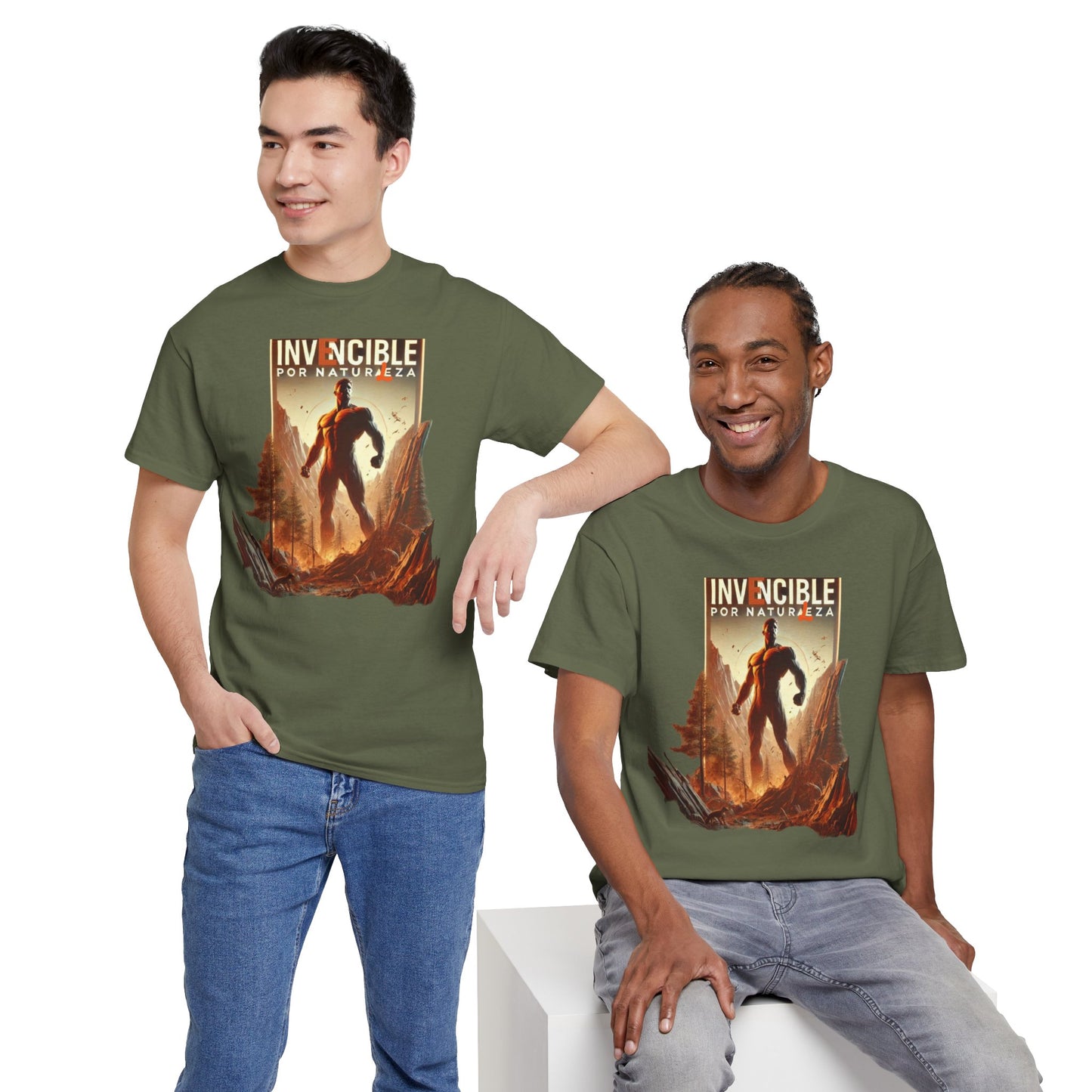 CAMISETA HOMBRE ALFA "INVENCIBLE POR NATURALEZA".(EUROPA).