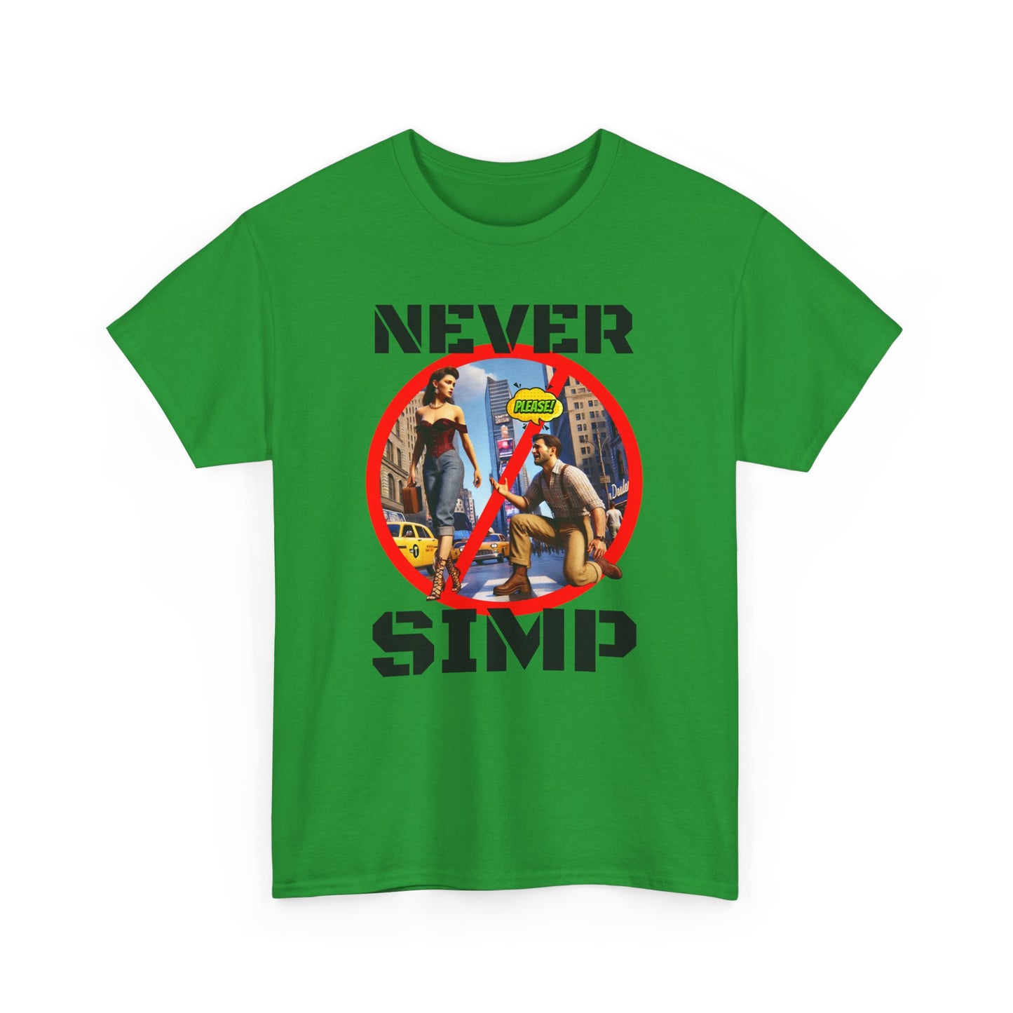 CAMISETA HOMBRE ALFA "NEVER SIMP". (USA)