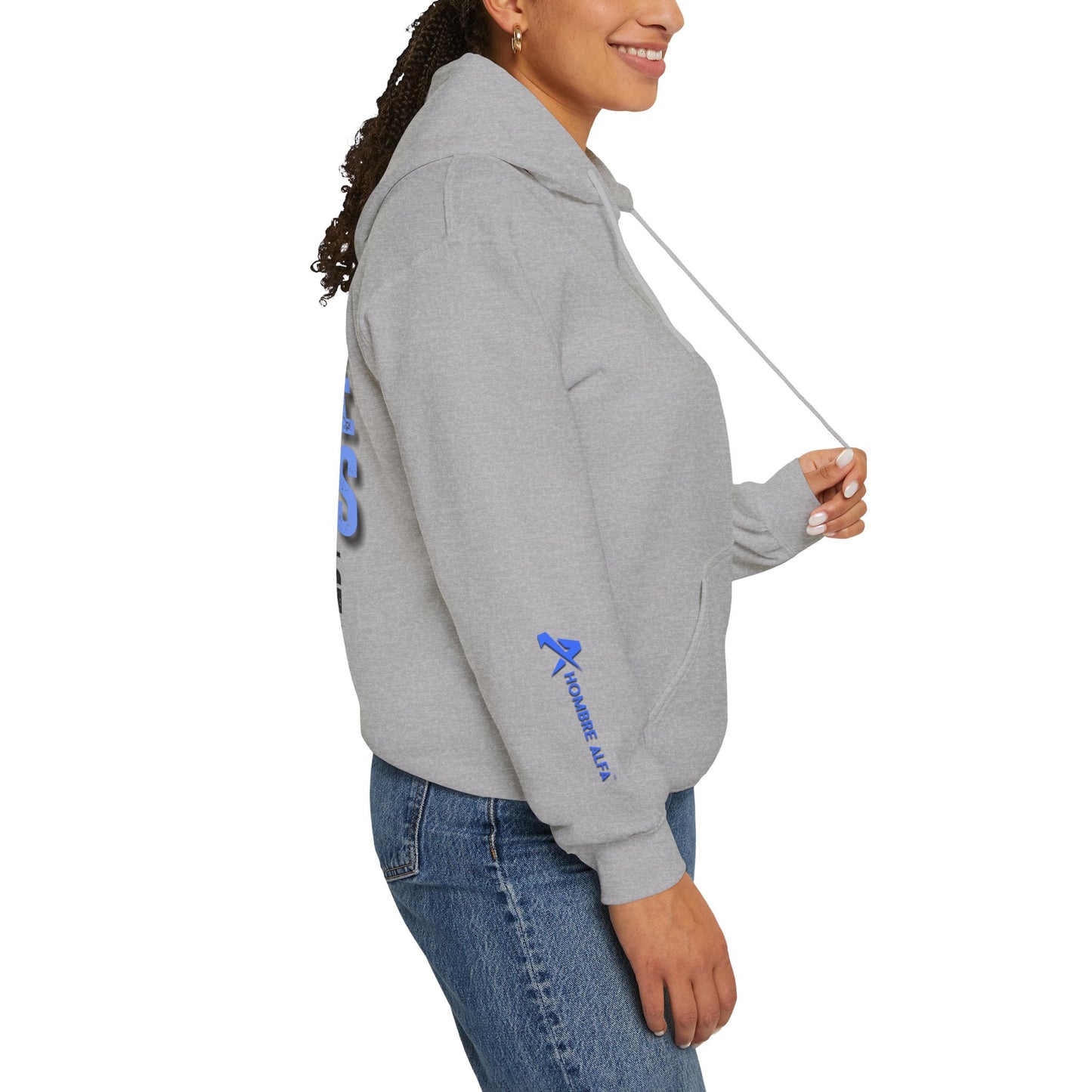 SUDADERA CON GORRO HOMBRE ALFA, "SIEMPRE FUERTES".(USA).