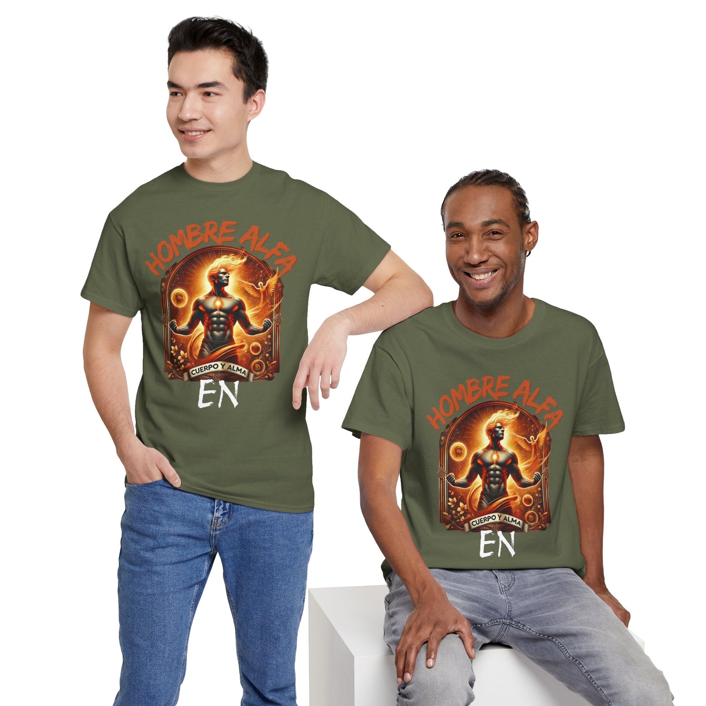 CAMISETA HOMBRE ALFA " EN CUERPO Y ALMA".(USA).