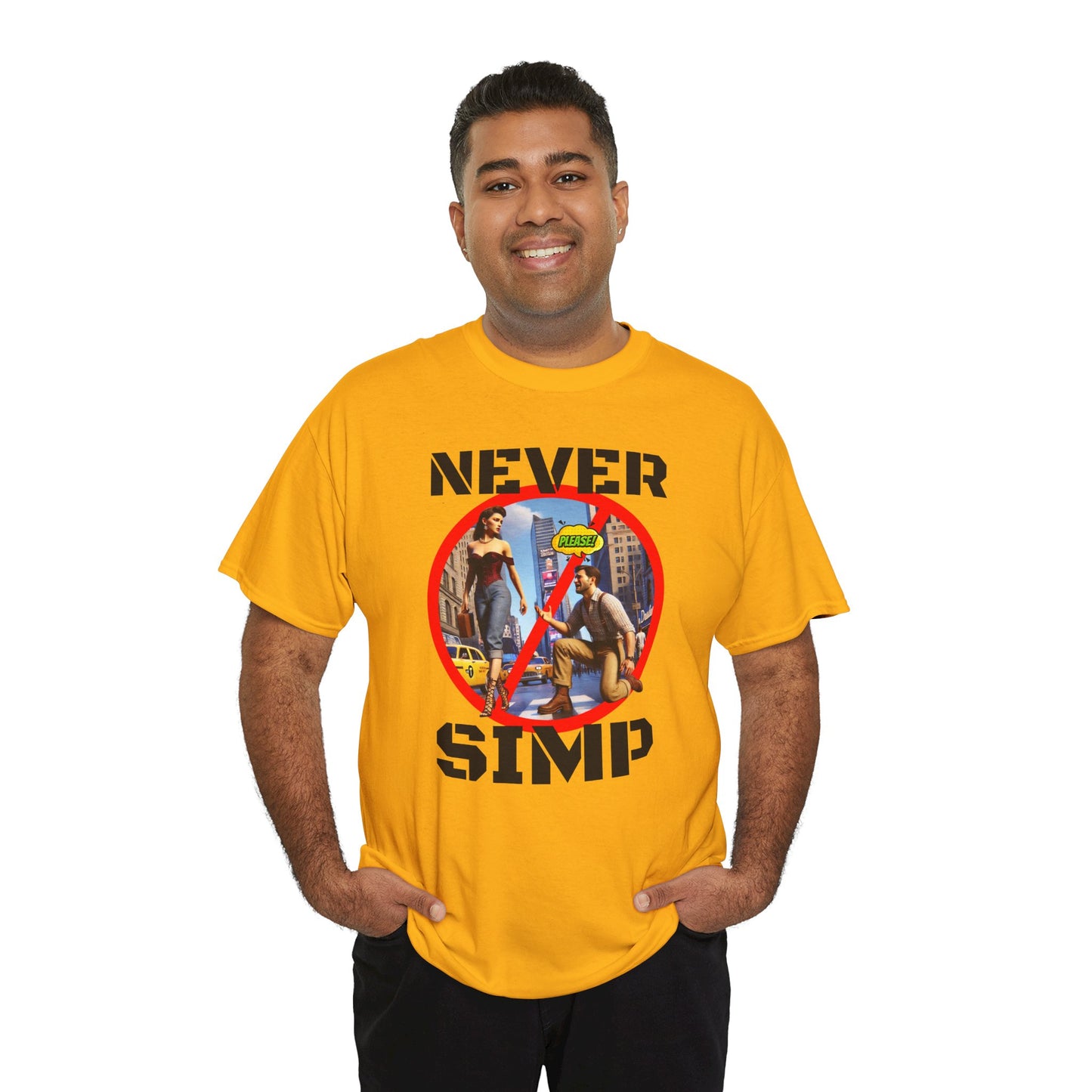 CAMISETA HOMBRE ALFA "NEVER SIMP". (USA)