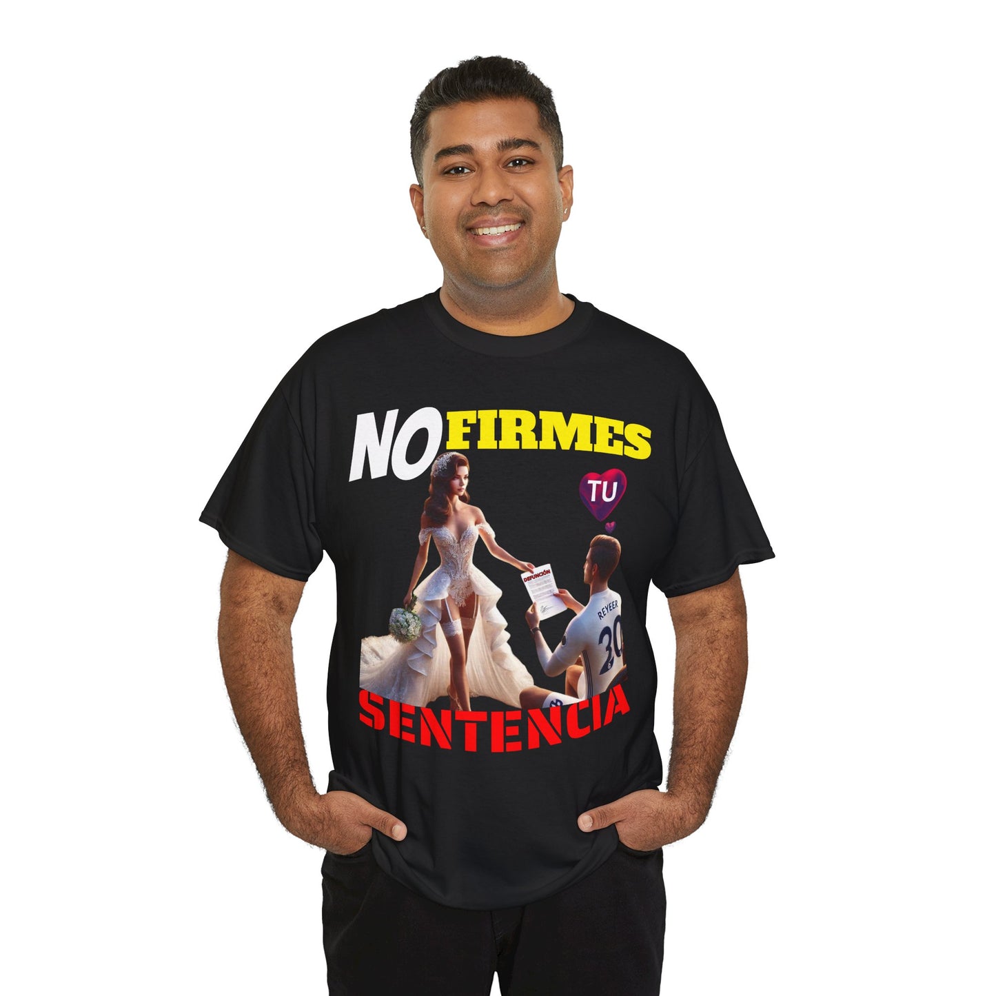 CAMISETA HOMBRE ALFA "NO FIRMES TU SENTENCIA".(EUROPA)