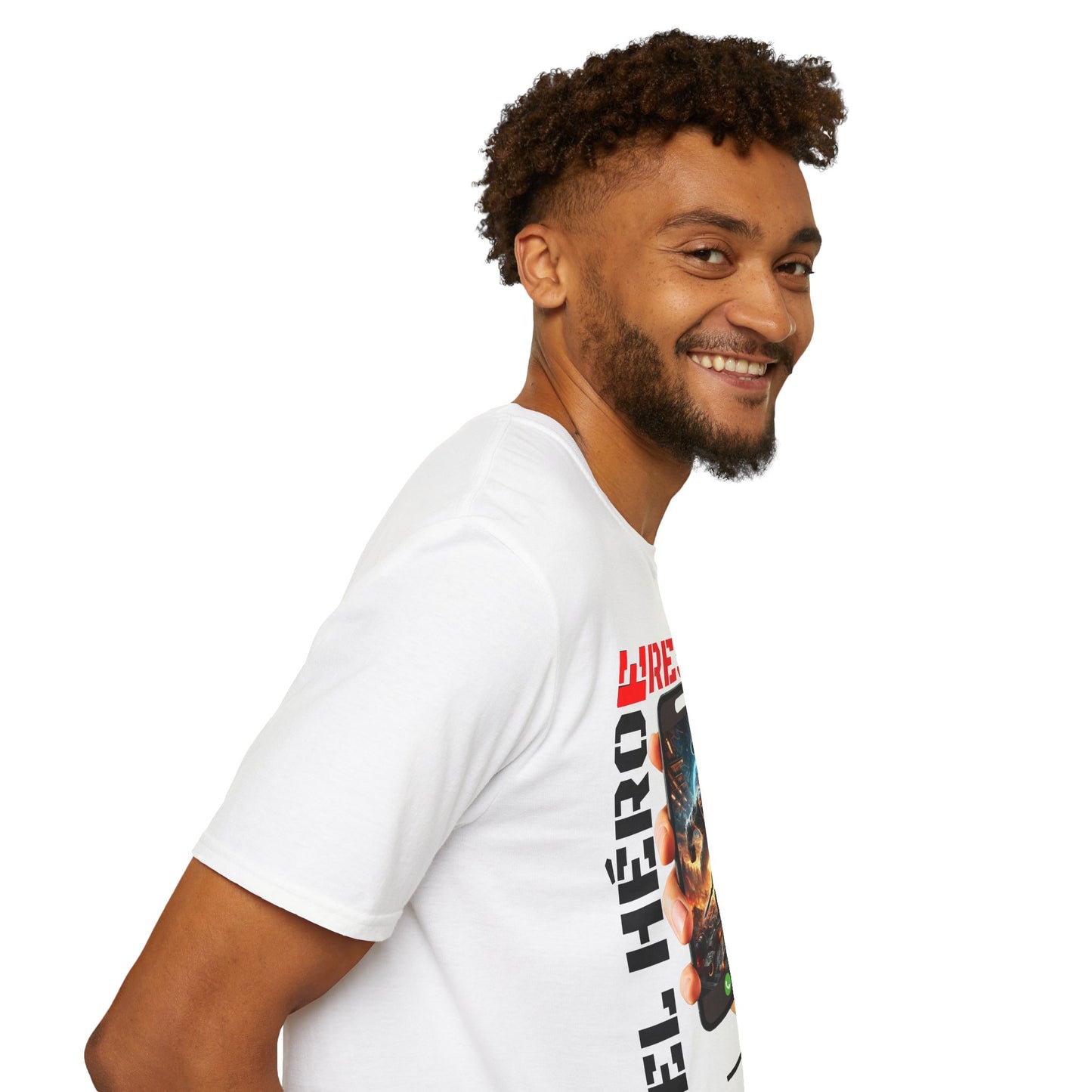 CAMISETA HOMBRE ALFA "EL HÉROE ERES TÚ".(USA).
