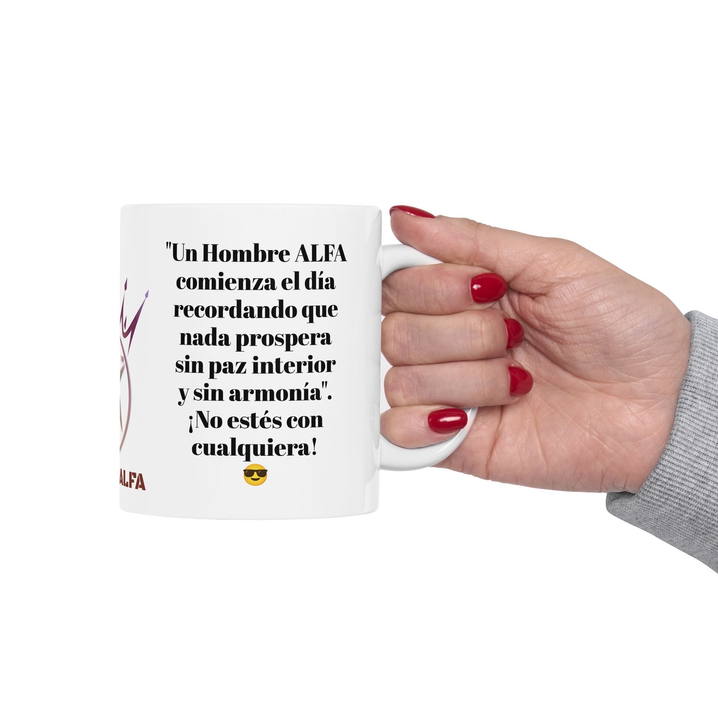 TAZA HOMBRE ALFA, "UN HOMBRE ALFA COMIENZA EL DÍA"... (USA).