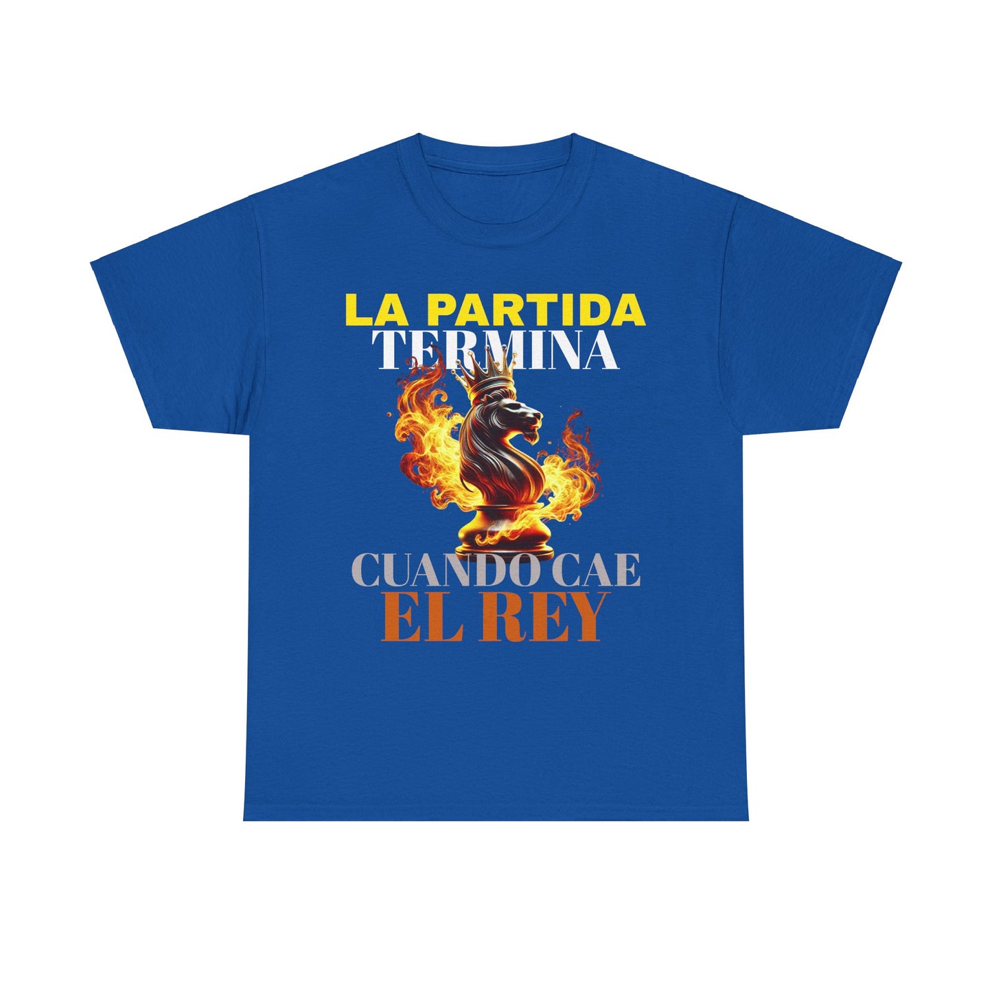 CAMISETA HOMBRE ALFA "LA PARTIDA TERMINA CUANDO CAE EL REY".(EUROPA)